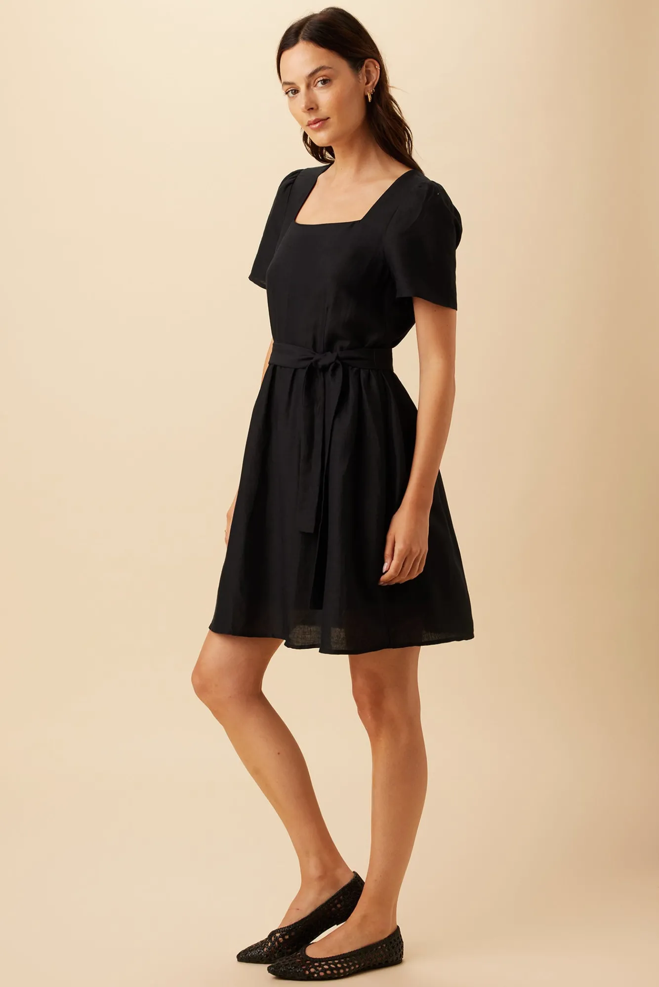 Amour Vert Ria Ramie Viscose Dress- Dresses|Clearance
