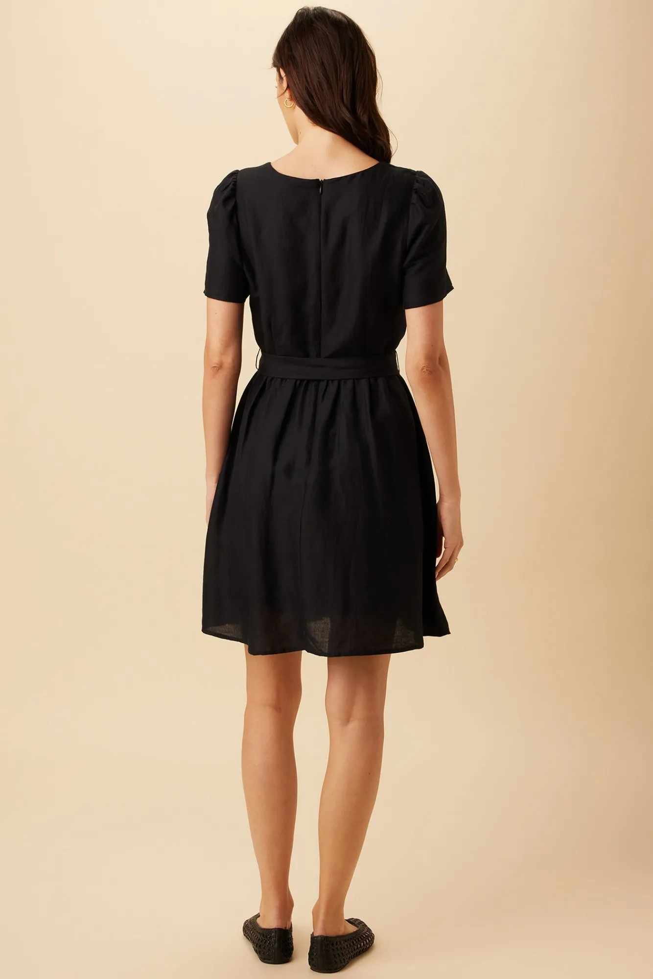 Amour Vert Ria Ramie Viscose Dress- Dresses|Clearance