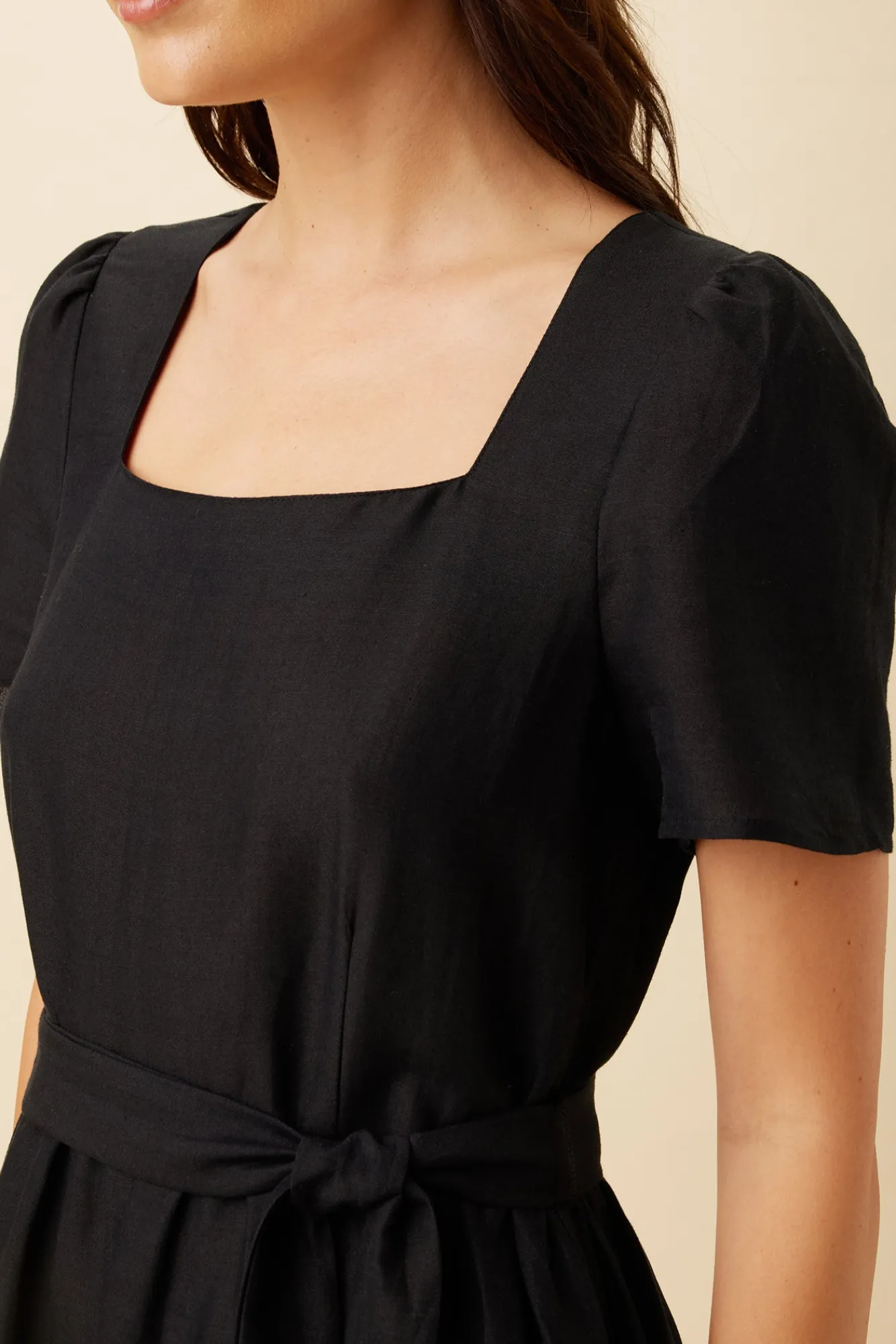 Amour Vert Ria Ramie Viscose Dress- Dresses|Clearance