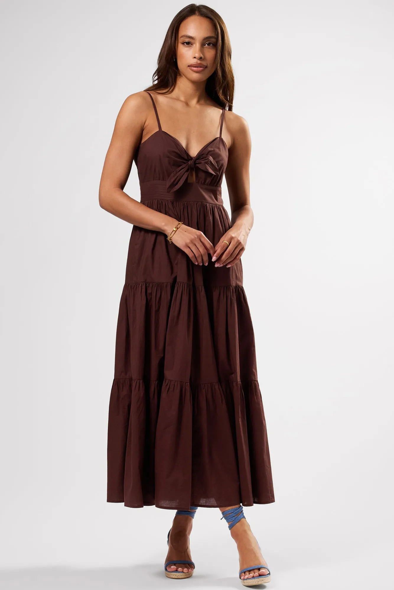 Amour Vert Tie Front Dress- Dresses|Clearance