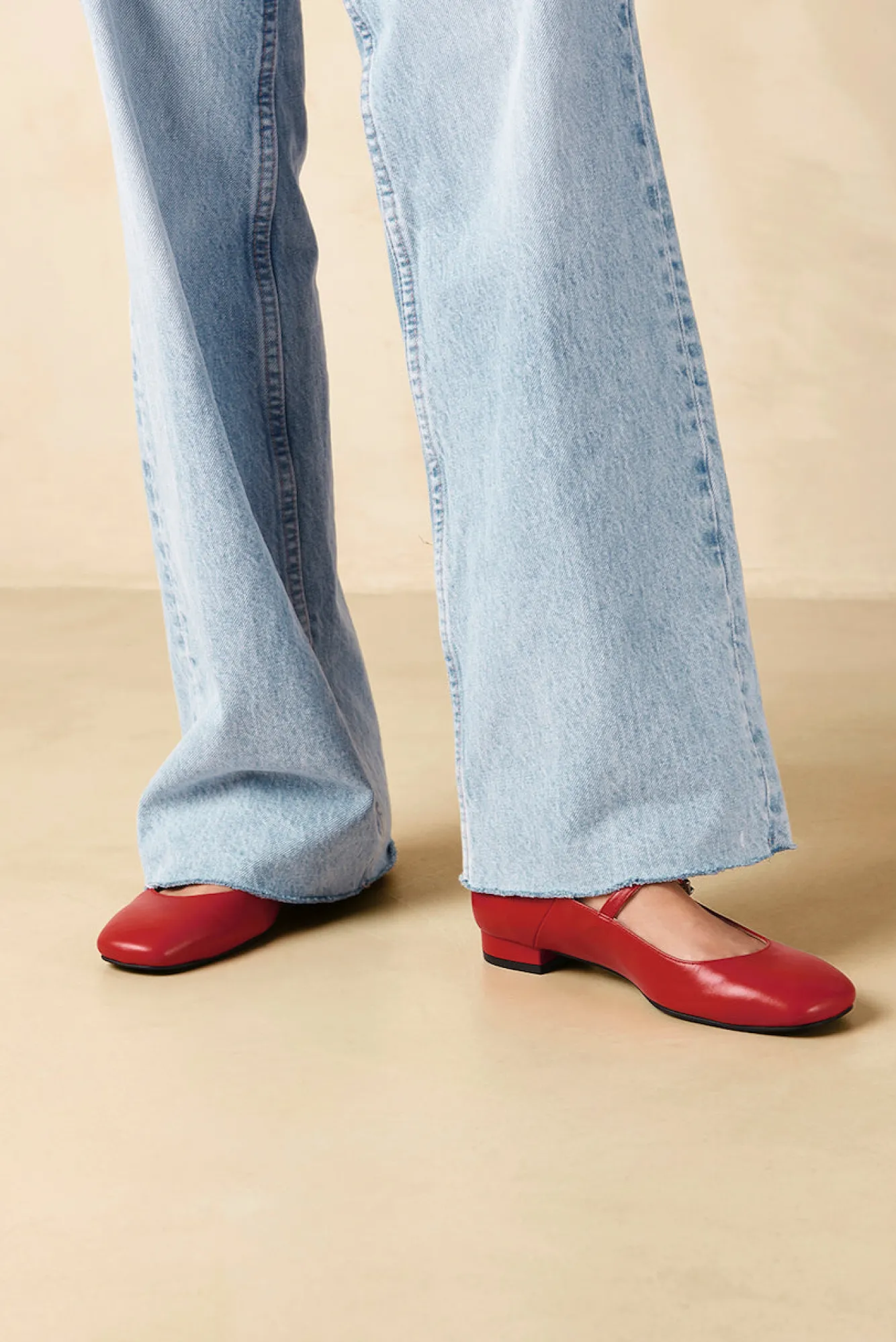 Amour Vert Alohas Por Do Sol Leather Ballet Flats- Shoes