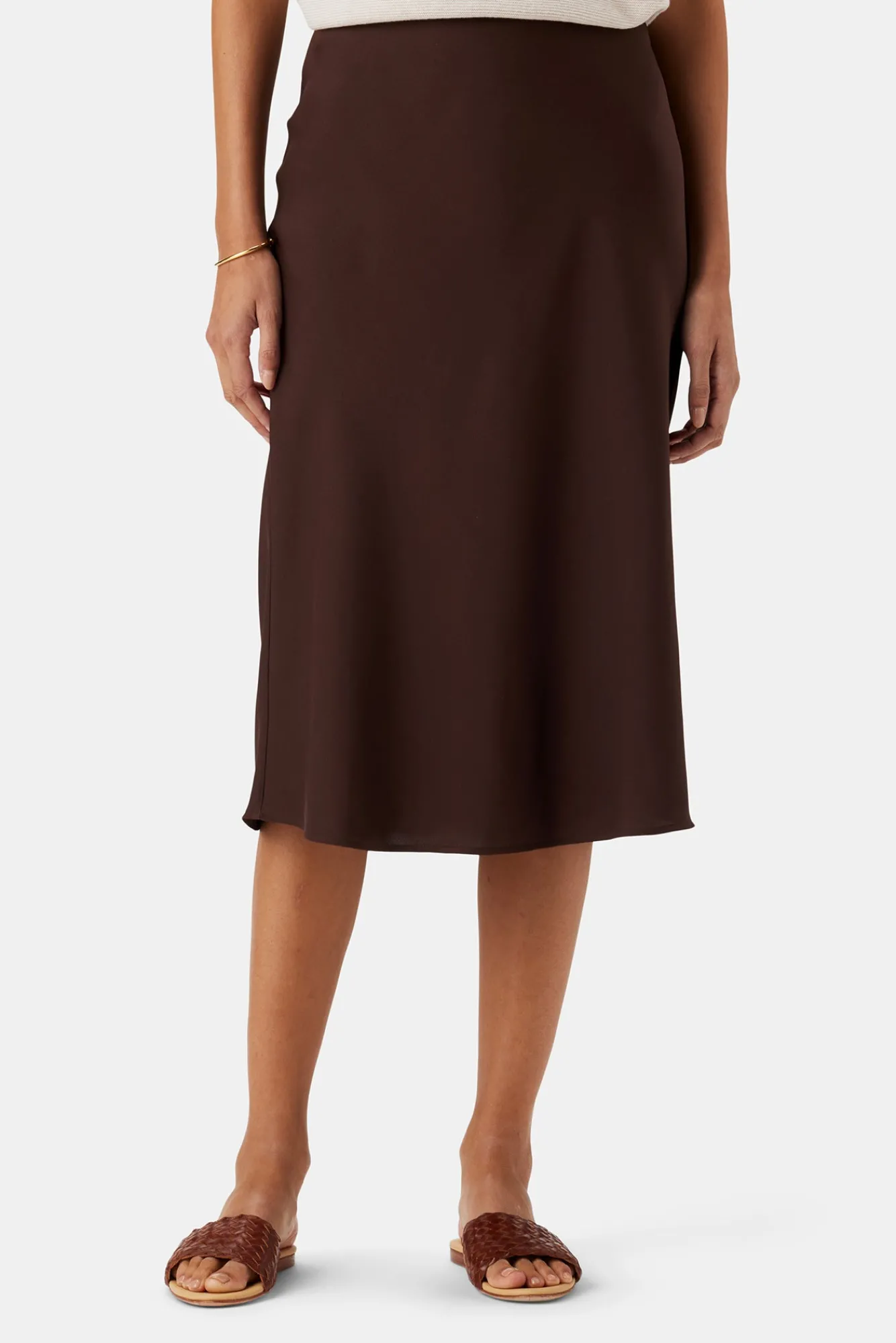 Amour Vert Eve Stretch Silk Skirt- Skirts|Clearance