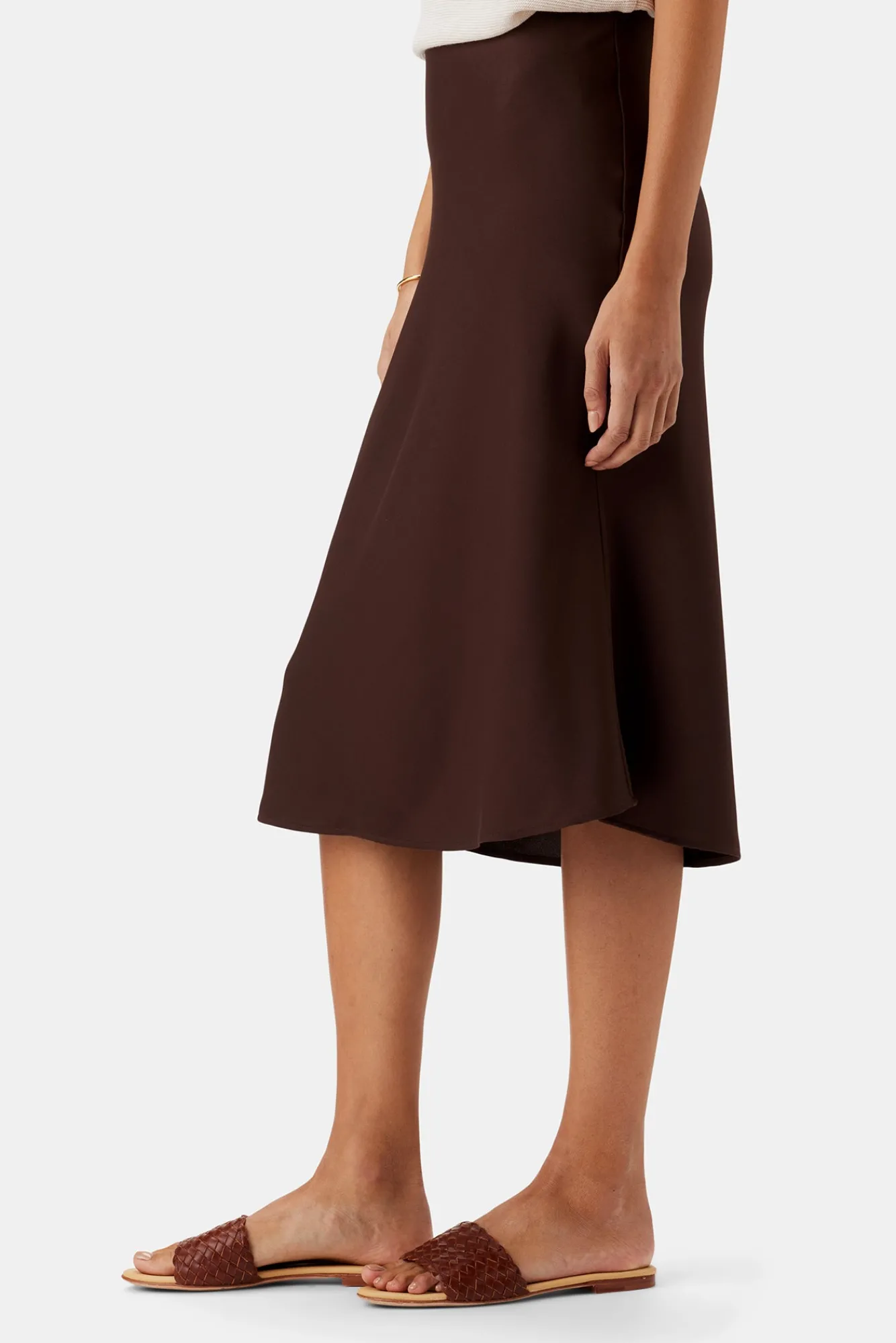 Amour Vert Eve Stretch Silk Skirt- Skirts|Clearance