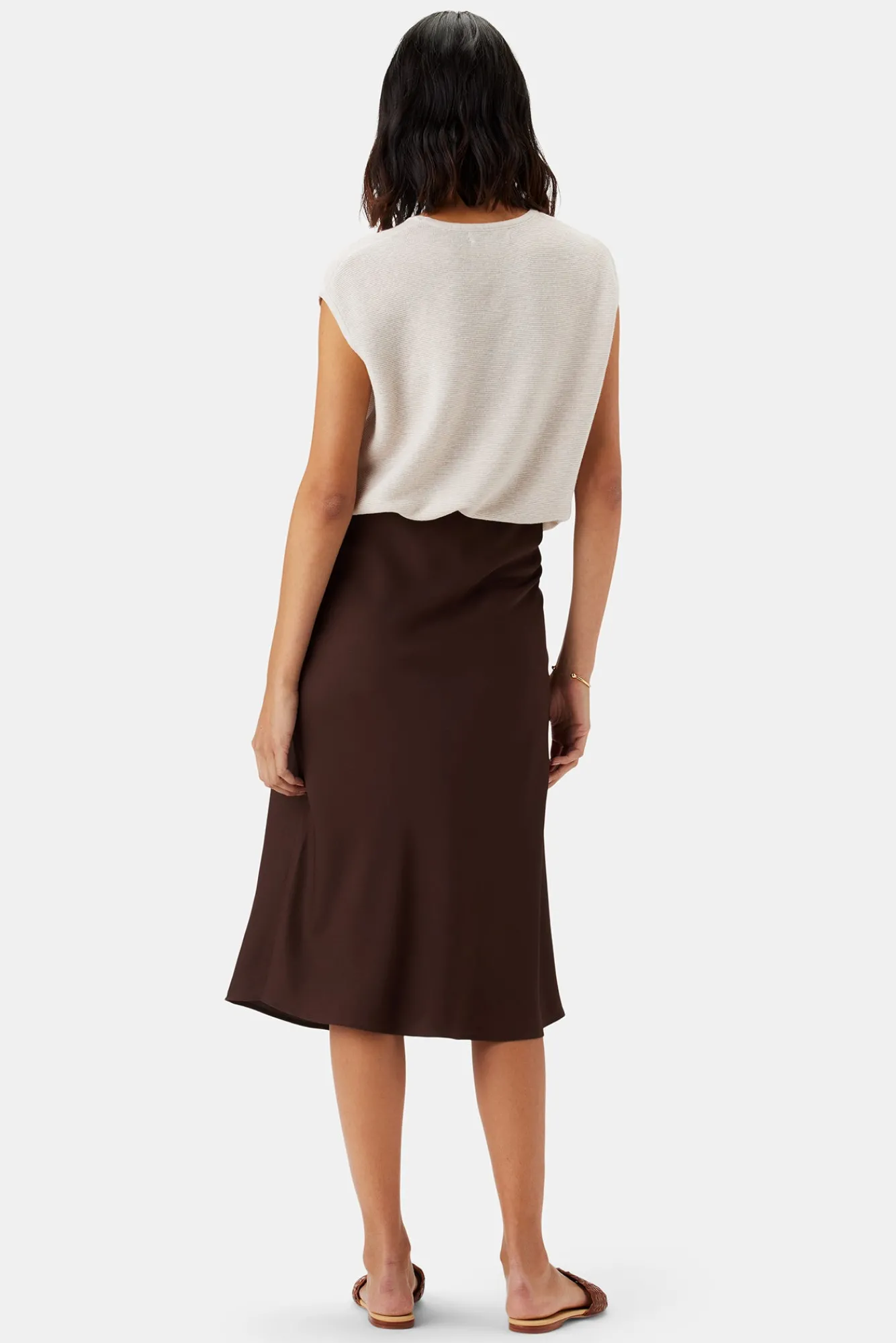 Amour Vert Eve Stretch Silk Skirt- Skirts|Clearance