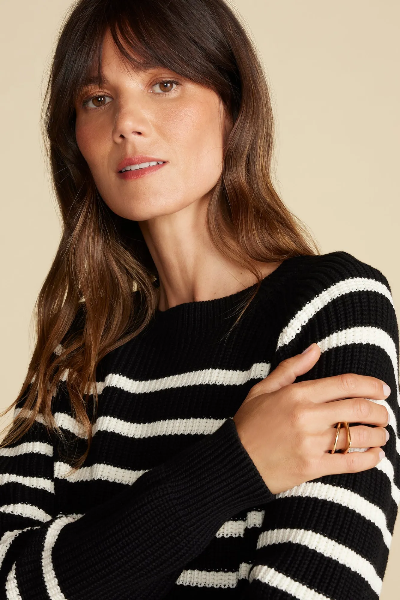 Amour Vert Layla Organic Cotton Sweater- Sweaters & Cardigans|Clearance