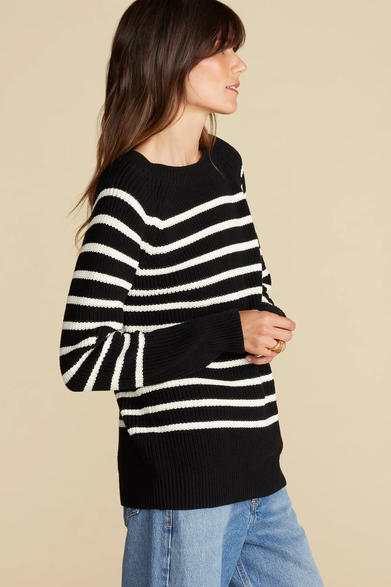 Amour Vert Layla Organic Cotton Sweater- Sweaters & Cardigans|Clearance