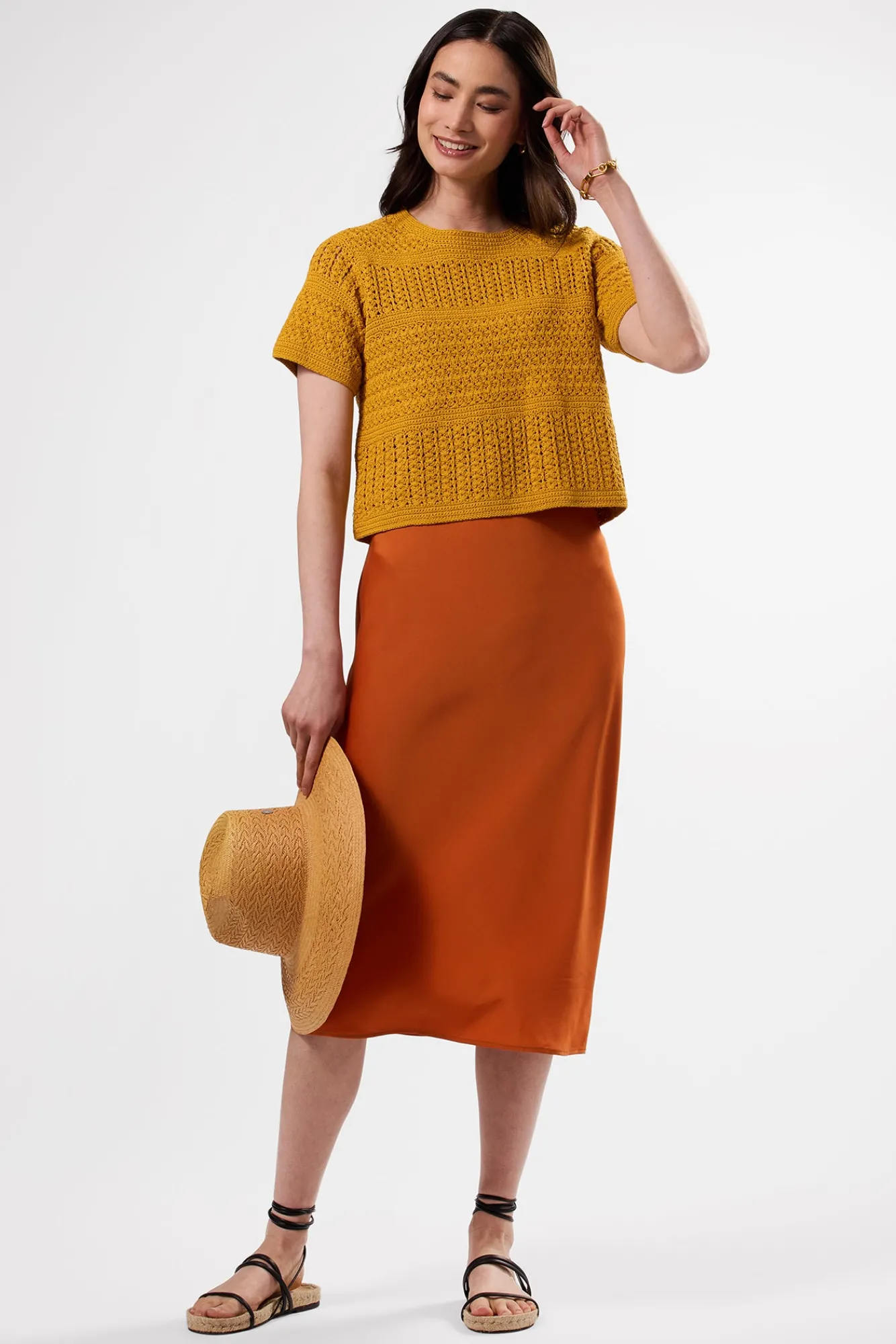 Amour Vert Crochet T Shirt- Tops|Clearance