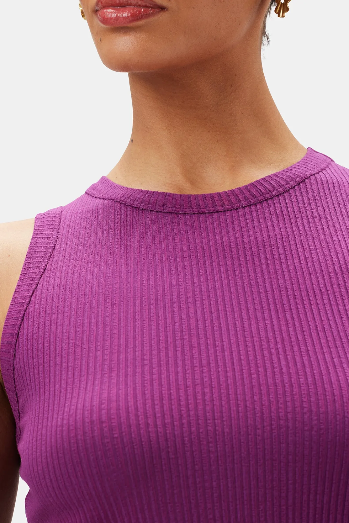 Amour Vert Asmet Paris Rib Tank- Tops|Clearance