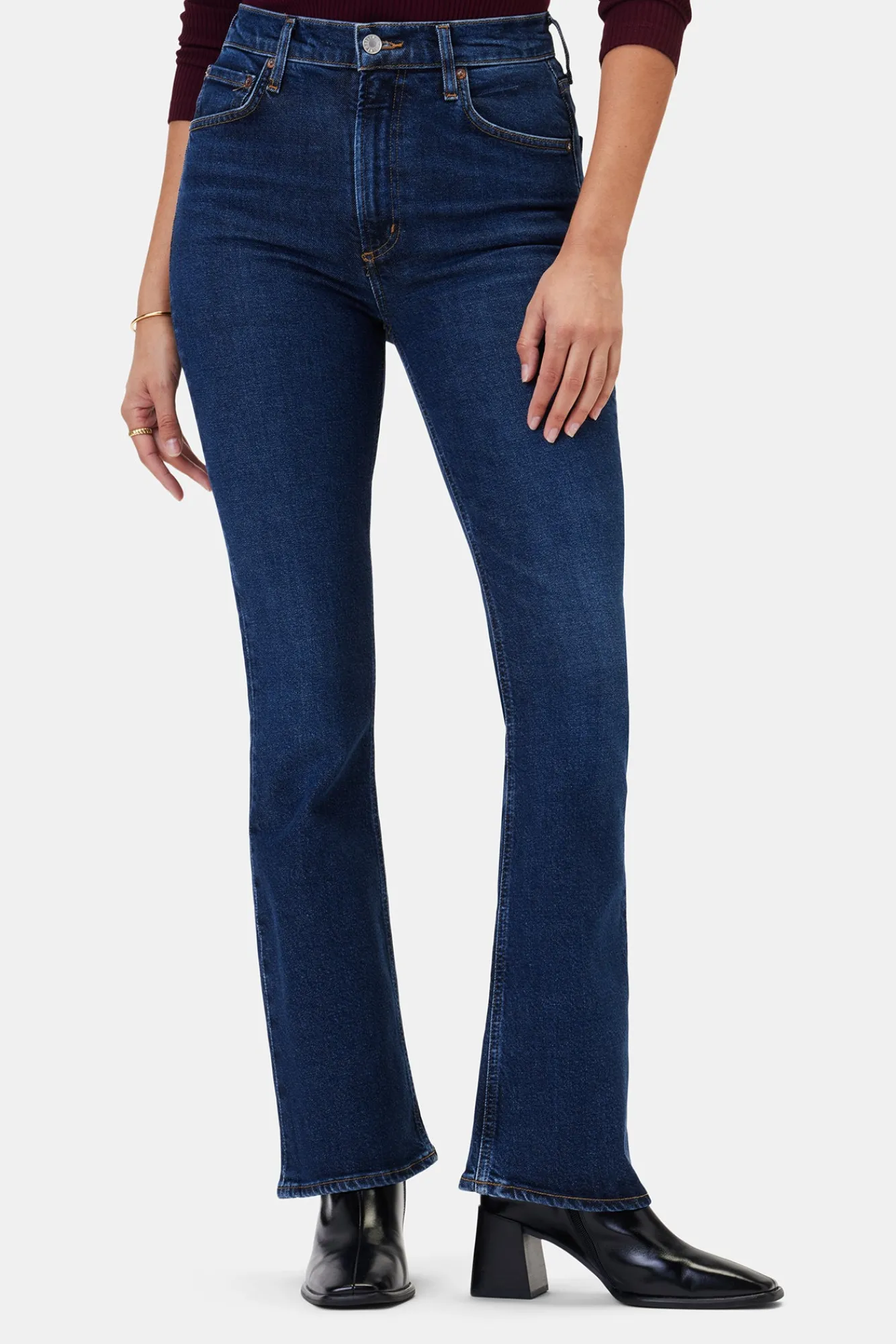 Amour Vert AGOLDE Nico High Rise Slim Boot- Denim|Pants