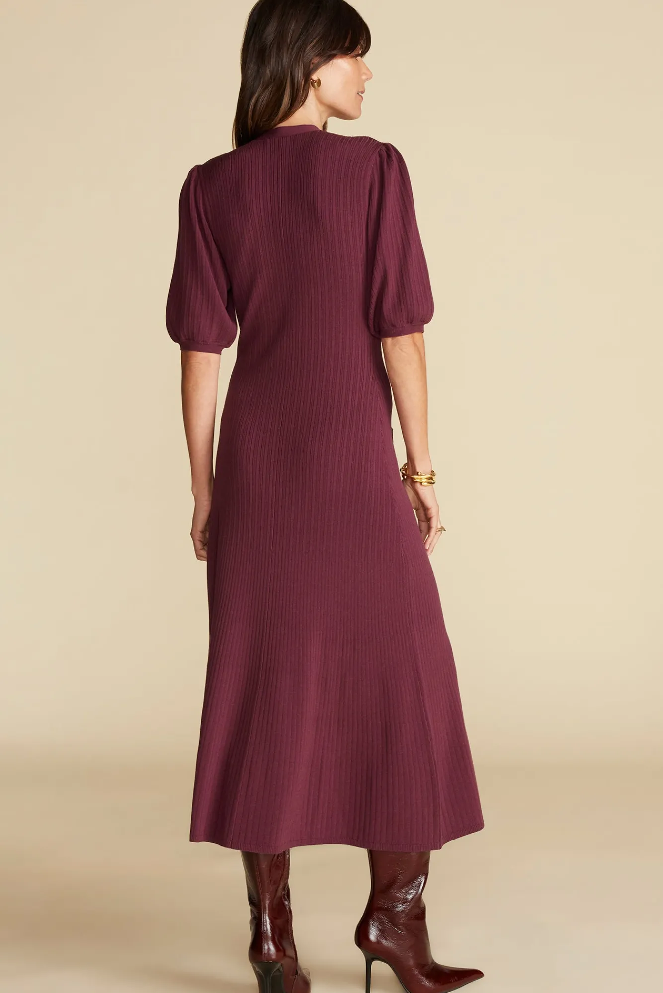 Amour Vert Benoite Knit Shirt Dress- Dresses