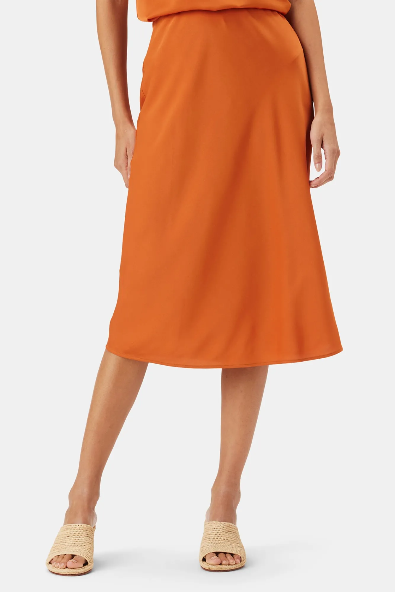 Amour Vert Eve Stretch Silk Skirt- Skirts|Clearance