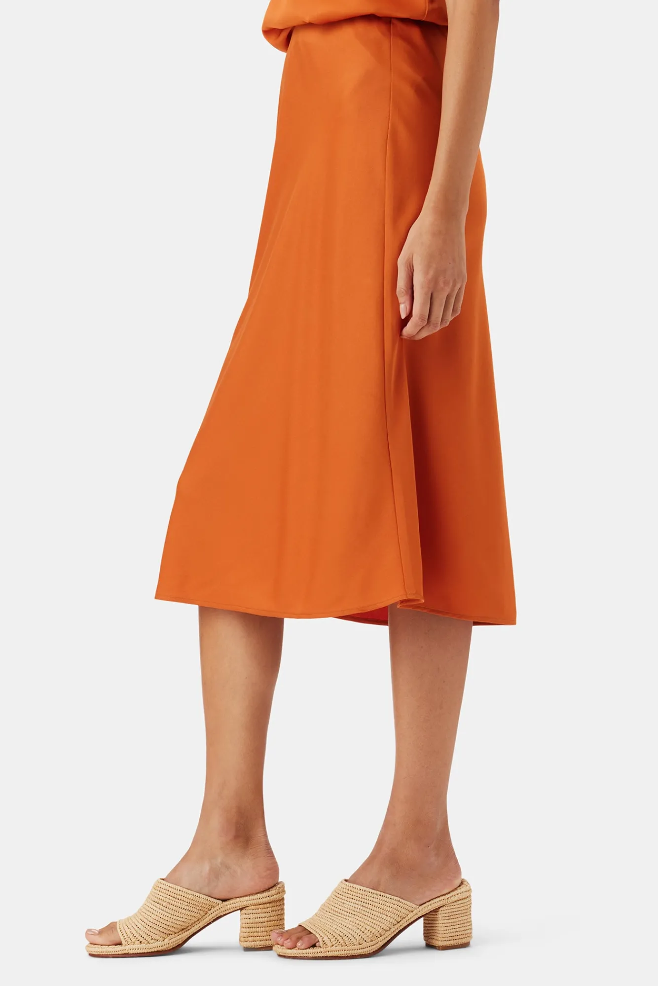 Amour Vert Eve Stretch Silk Skirt- Skirts|Clearance