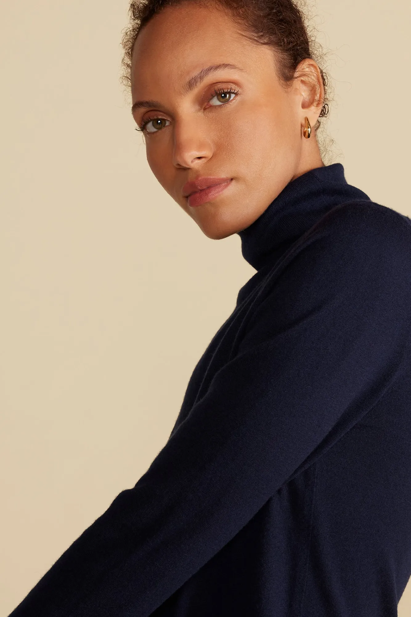 Amour Vert Carrie Turtleneck Cashmere Sweater- Sweaters & Cardigans|Clearance