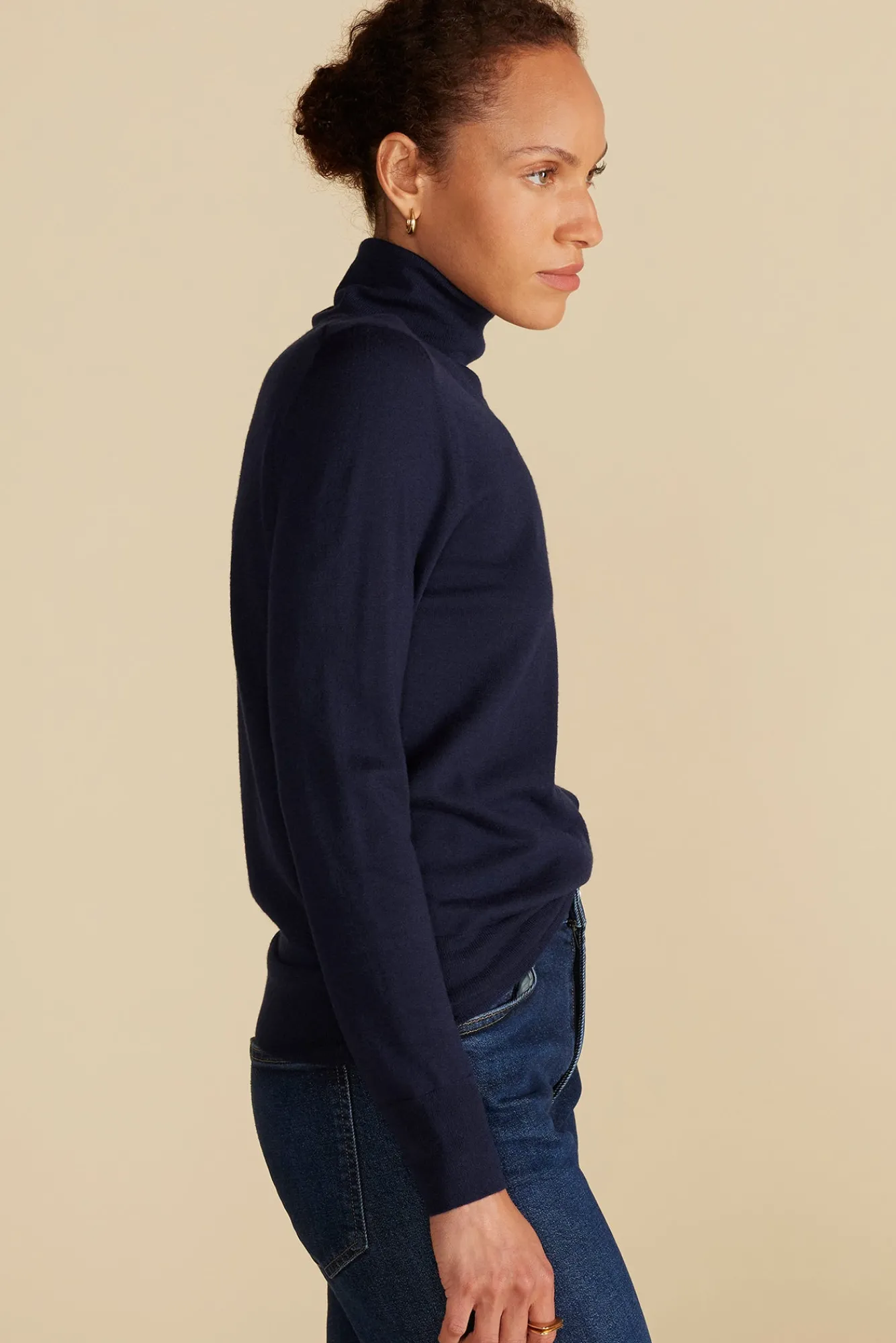 Amour Vert Carrie Turtleneck Cashmere Sweater- Sweaters & Cardigans|Clearance