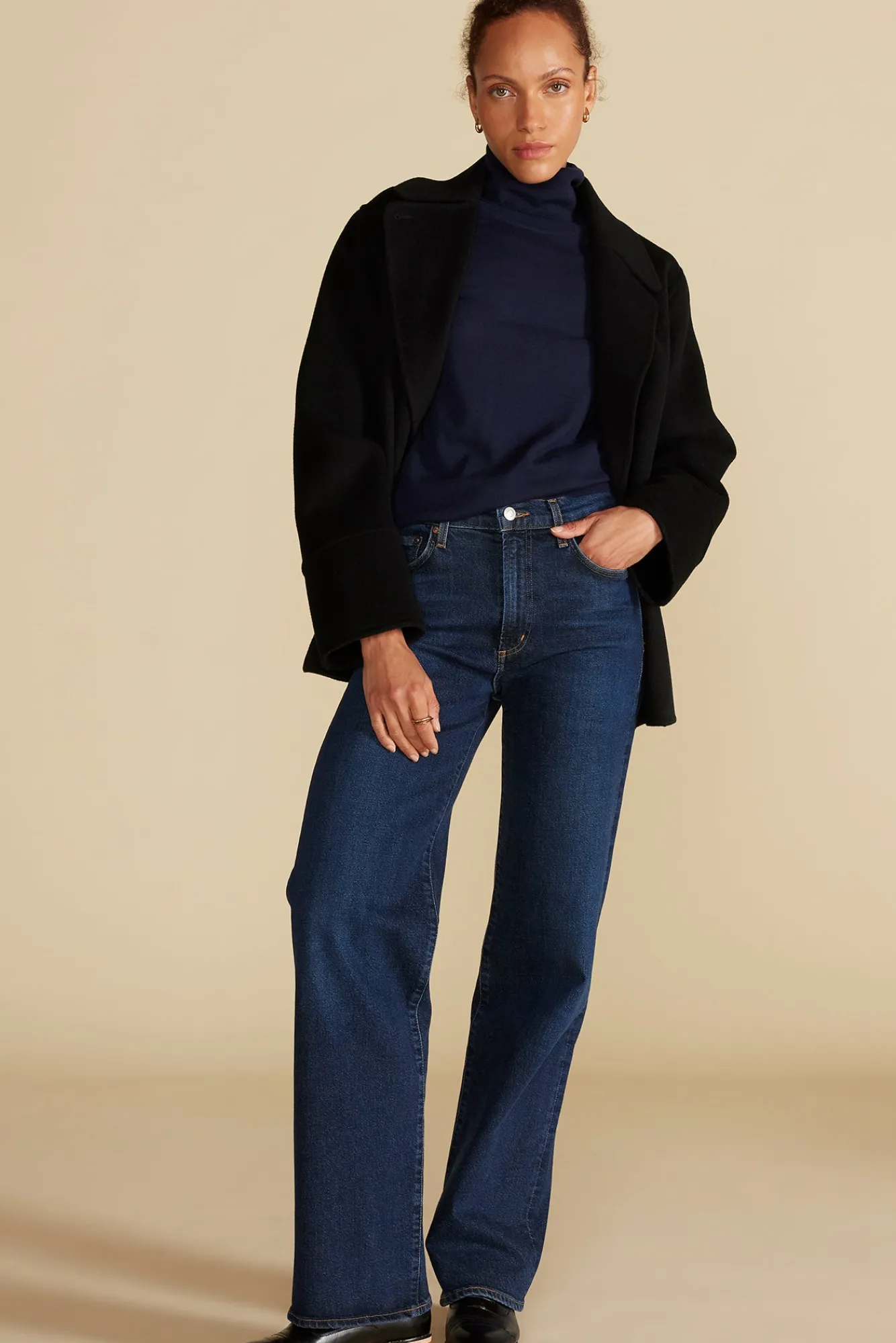 Amour Vert Carrie Turtleneck Cashmere Sweater- Sweaters & Cardigans|Clearance
