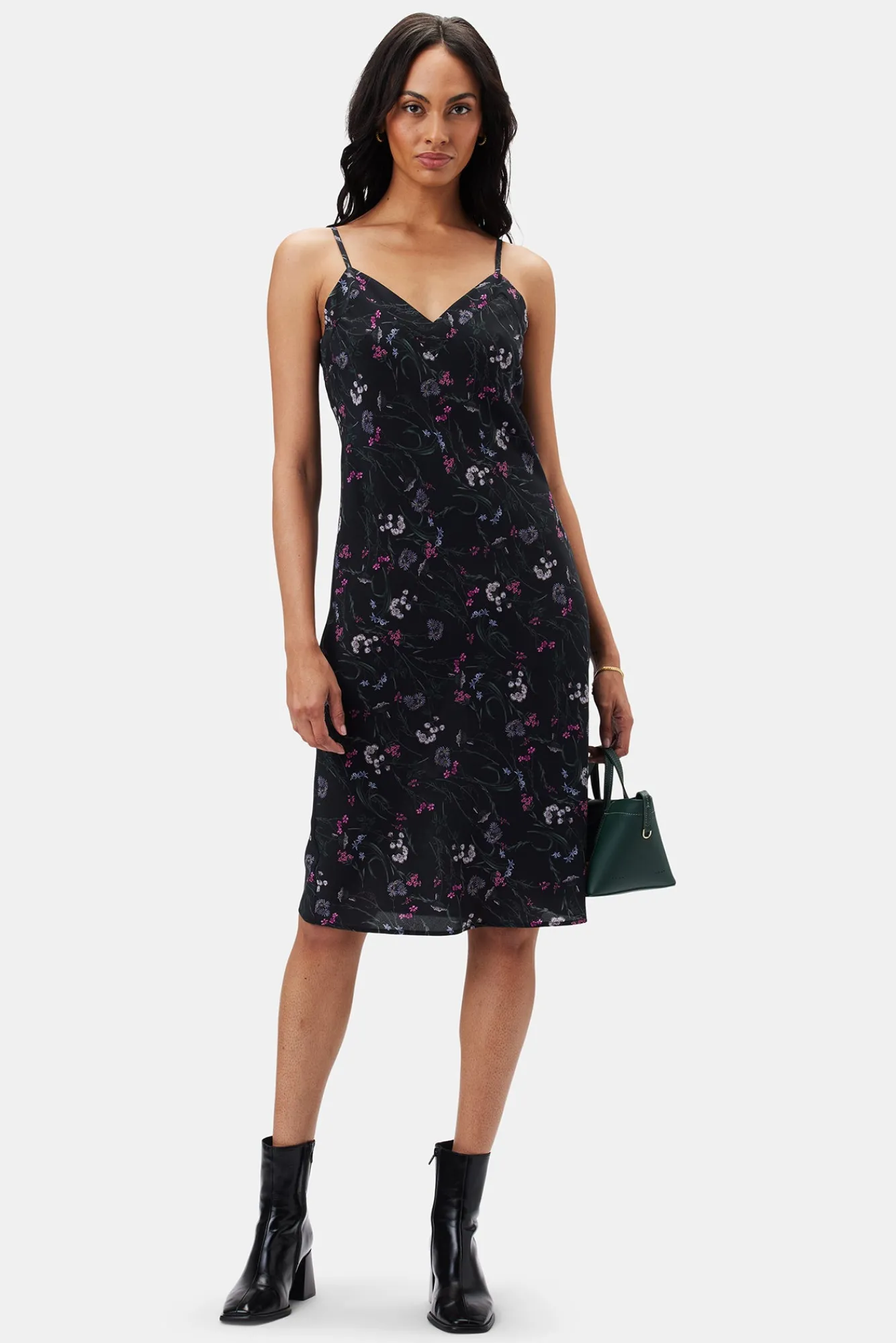Amour Vert Briana Washable Silk Dress- Dresses|Clearance