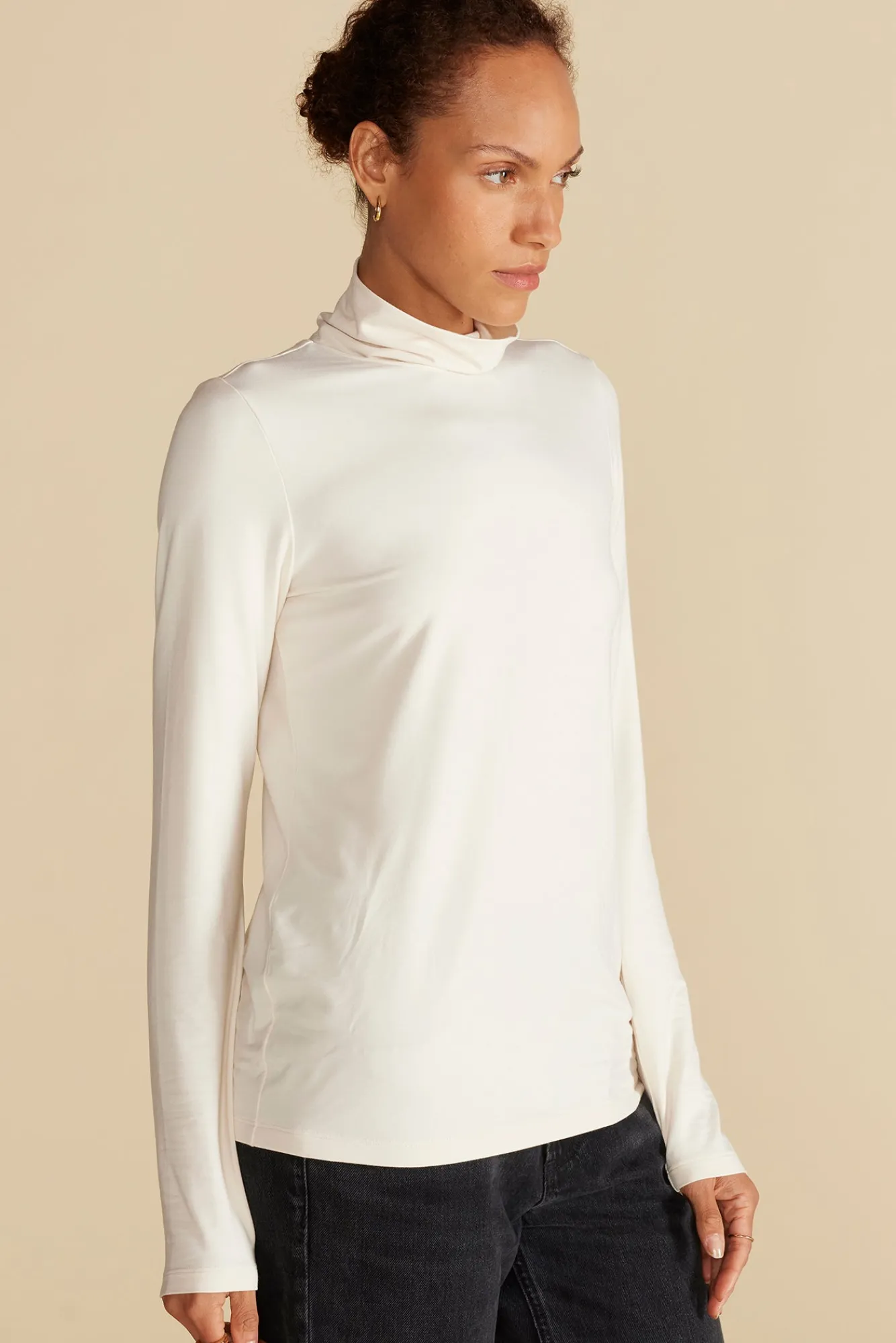 Amour Vert Flannery Bamboo Knit Turtleneck- Tops|Clearance