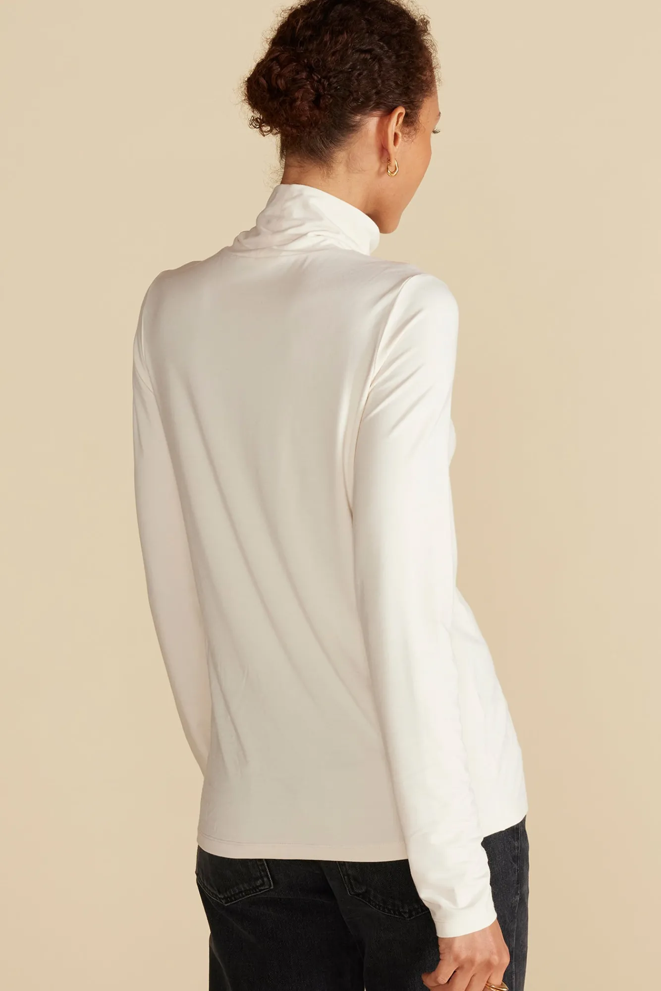 Amour Vert Flannery Bamboo Knit Turtleneck- Tops|Clearance