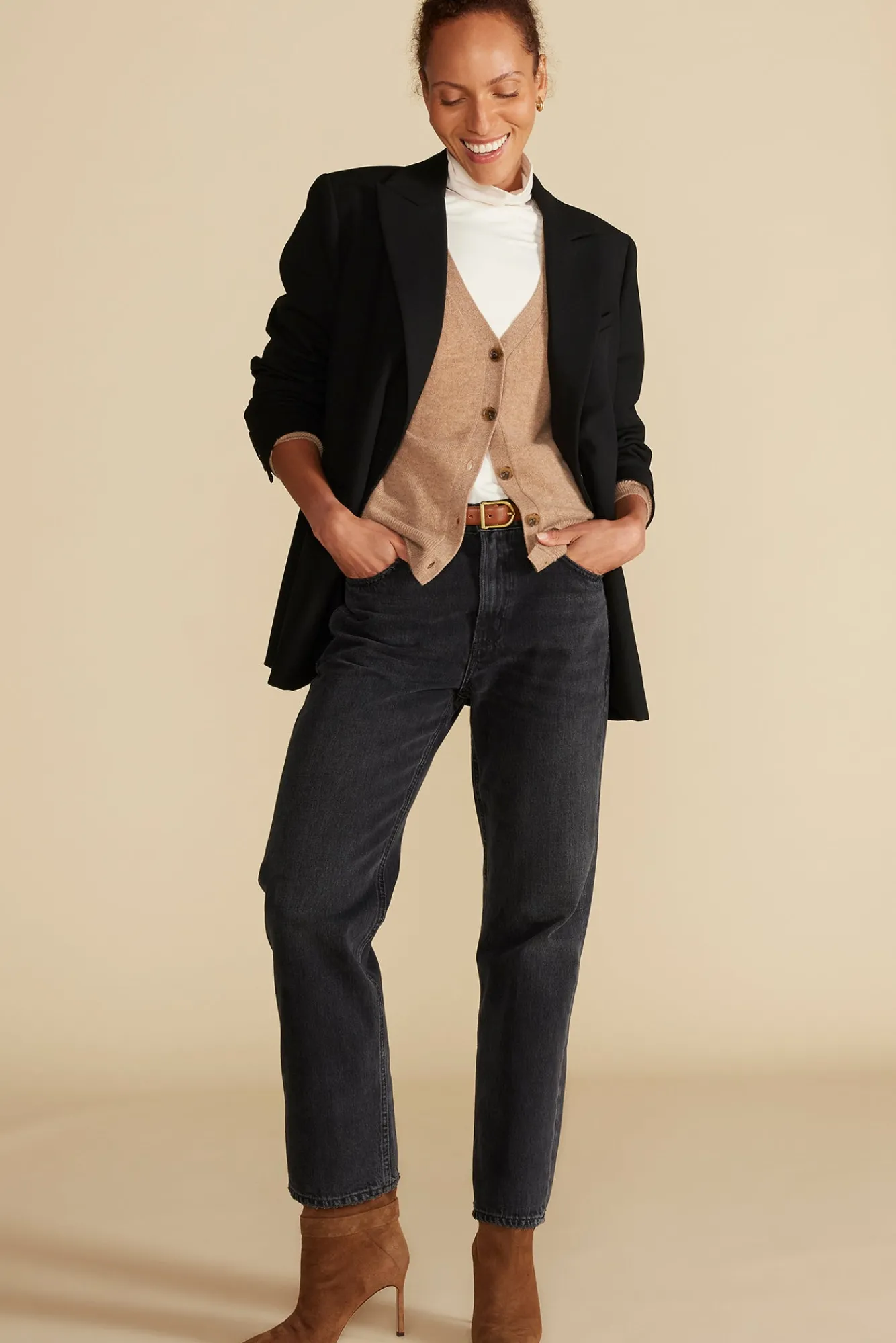 Amour Vert Flannery Bamboo Knit Turtleneck- Tops|Clearance