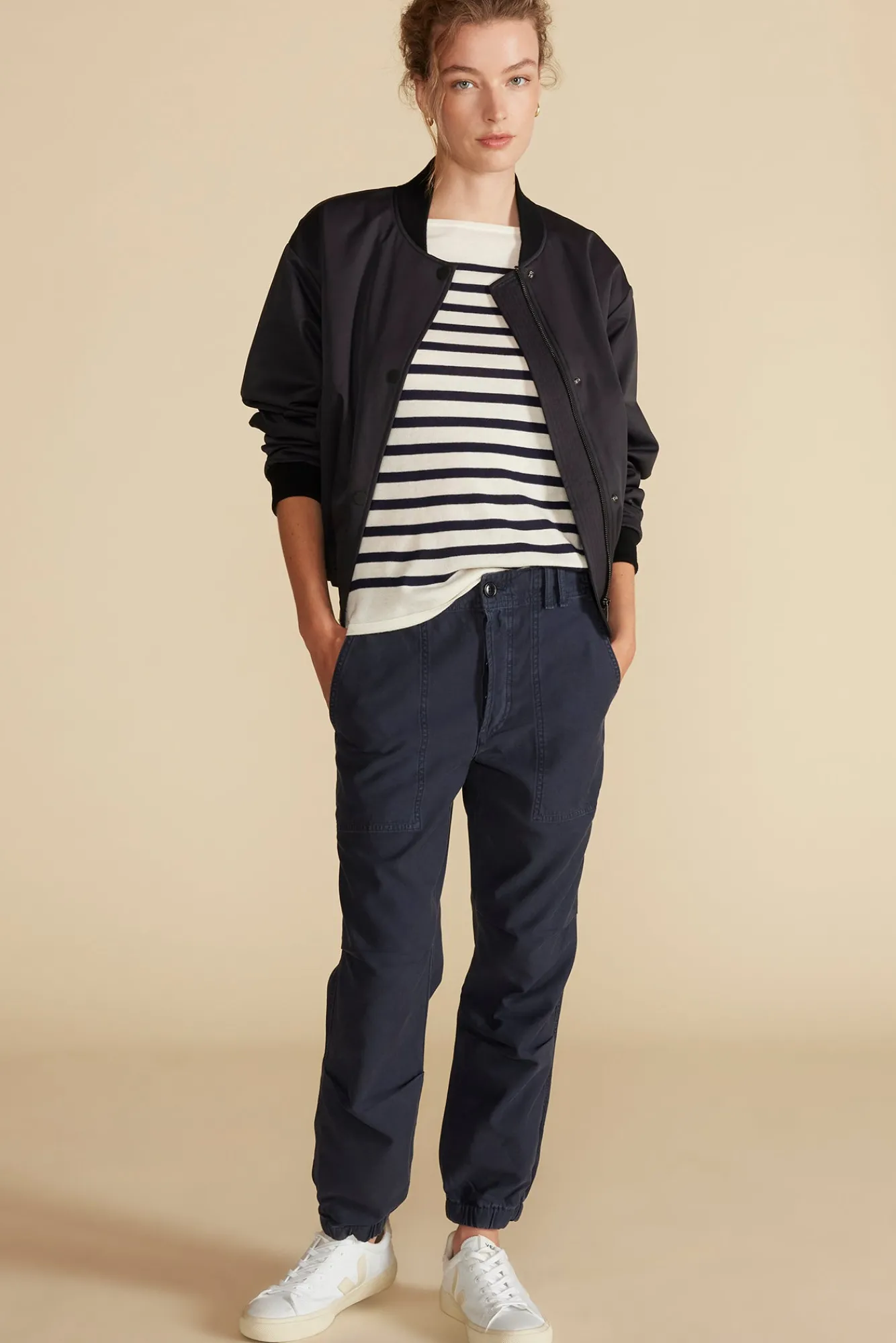 Amour Vert Fran Boatneck Striped Cashmere Sweater- Sweaters & Cardigans