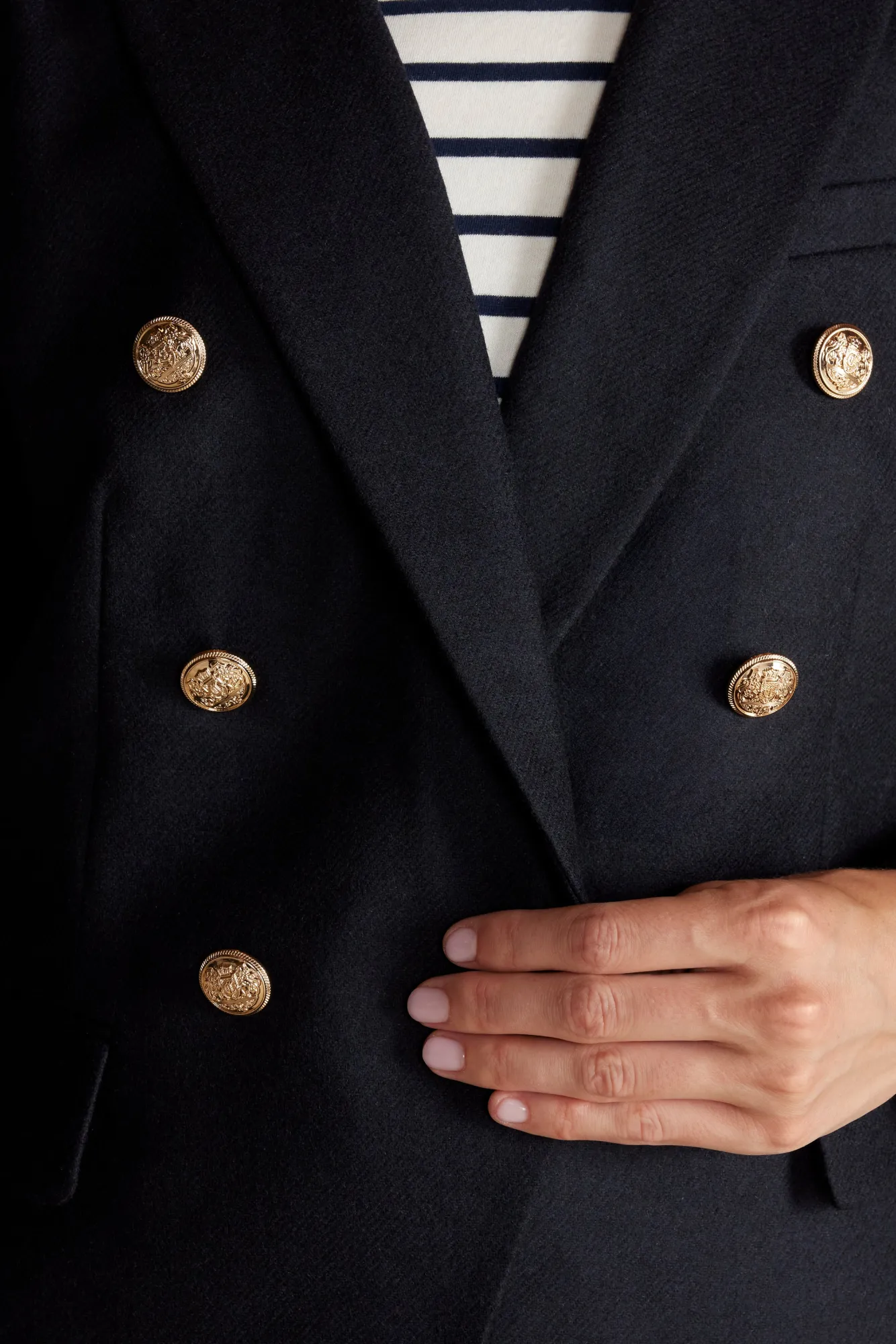 Amour Vert Tobie Double Breasted Blazer- Jackets & Outerwear|Clearance