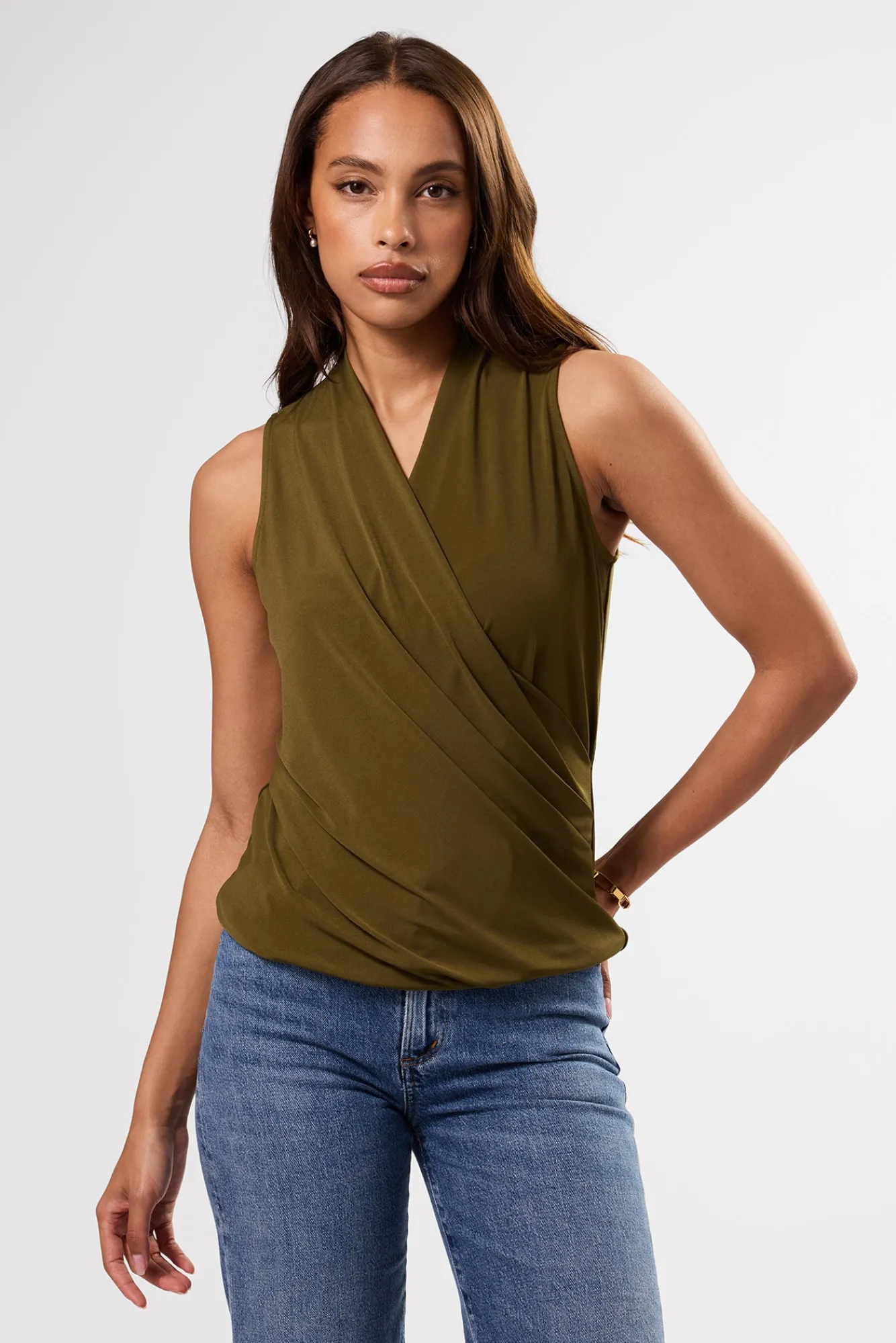 Amour Vert Calais Stretch Knit Tank- Tops|Clearance