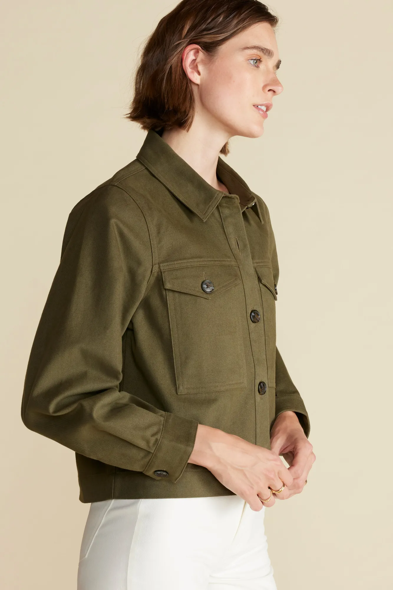 Amour Vert Genevieve Organic Cotton Jacket- Jackets & Outerwear|Clearance
