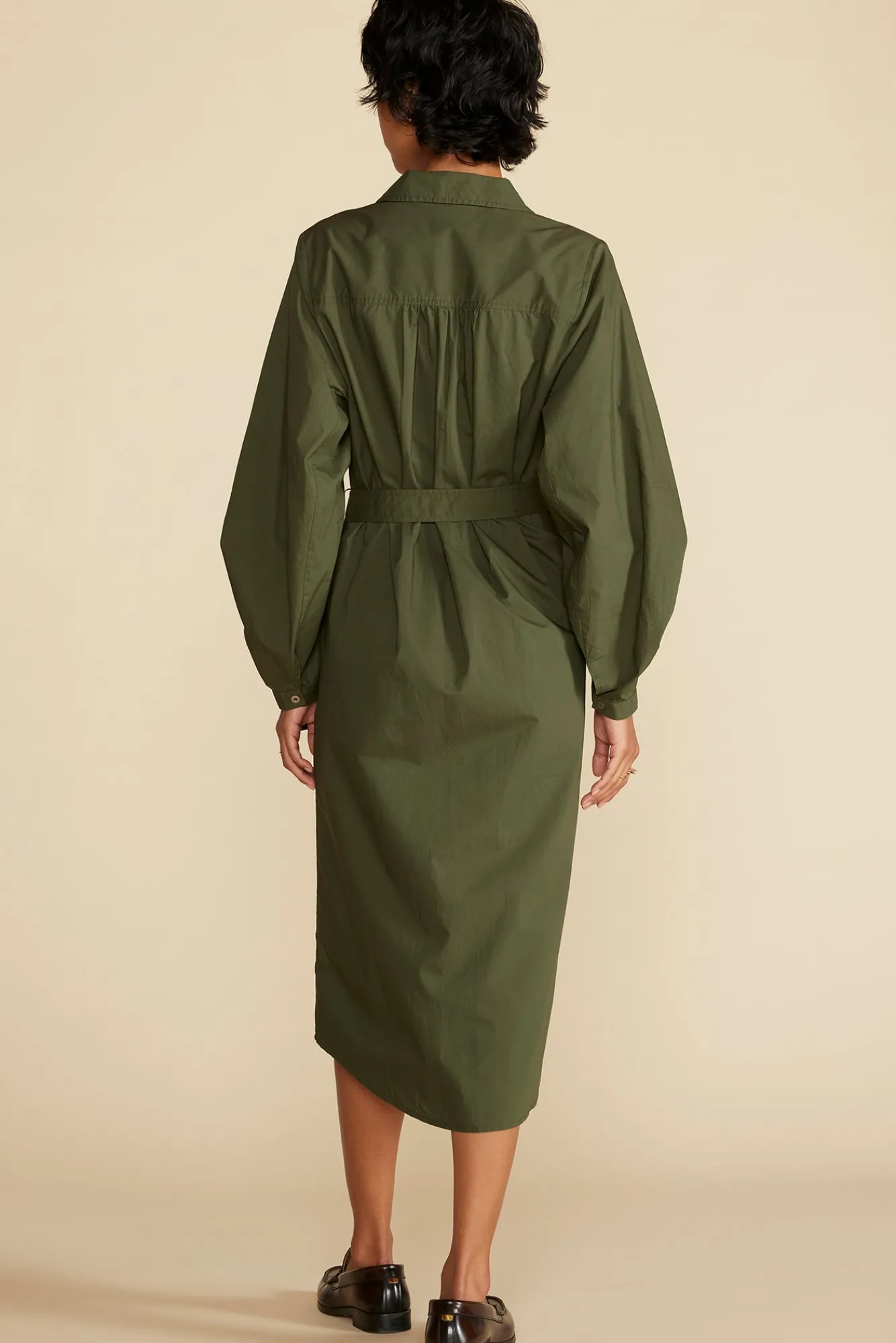 Amour Vert Averi Organic Cotton Shirt Dress- Dresses