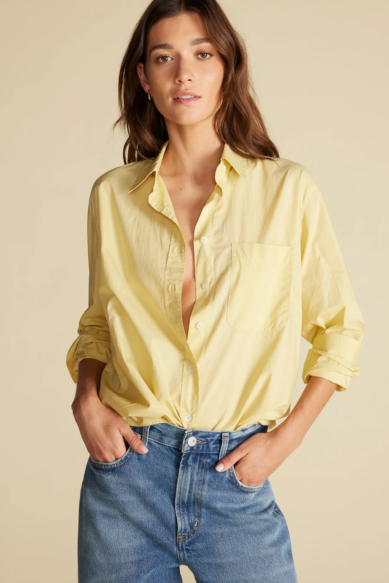 Amour Vert Henri Button Down Shirt- Blouses & Shirts|Tops