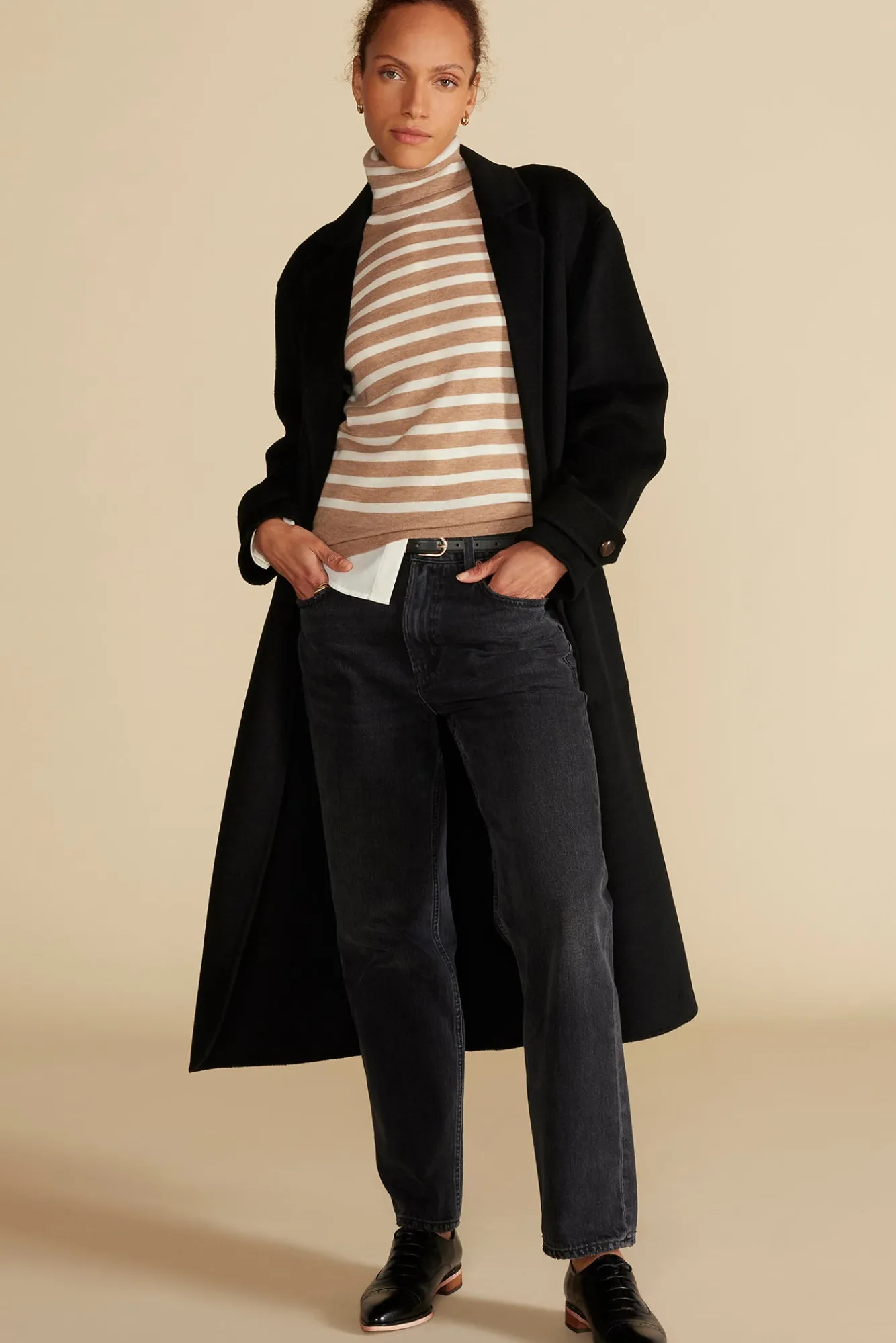 Amour Vert Carrie Turtleneck Cashmere Sweater- Sweaters & Cardigans|Clearance