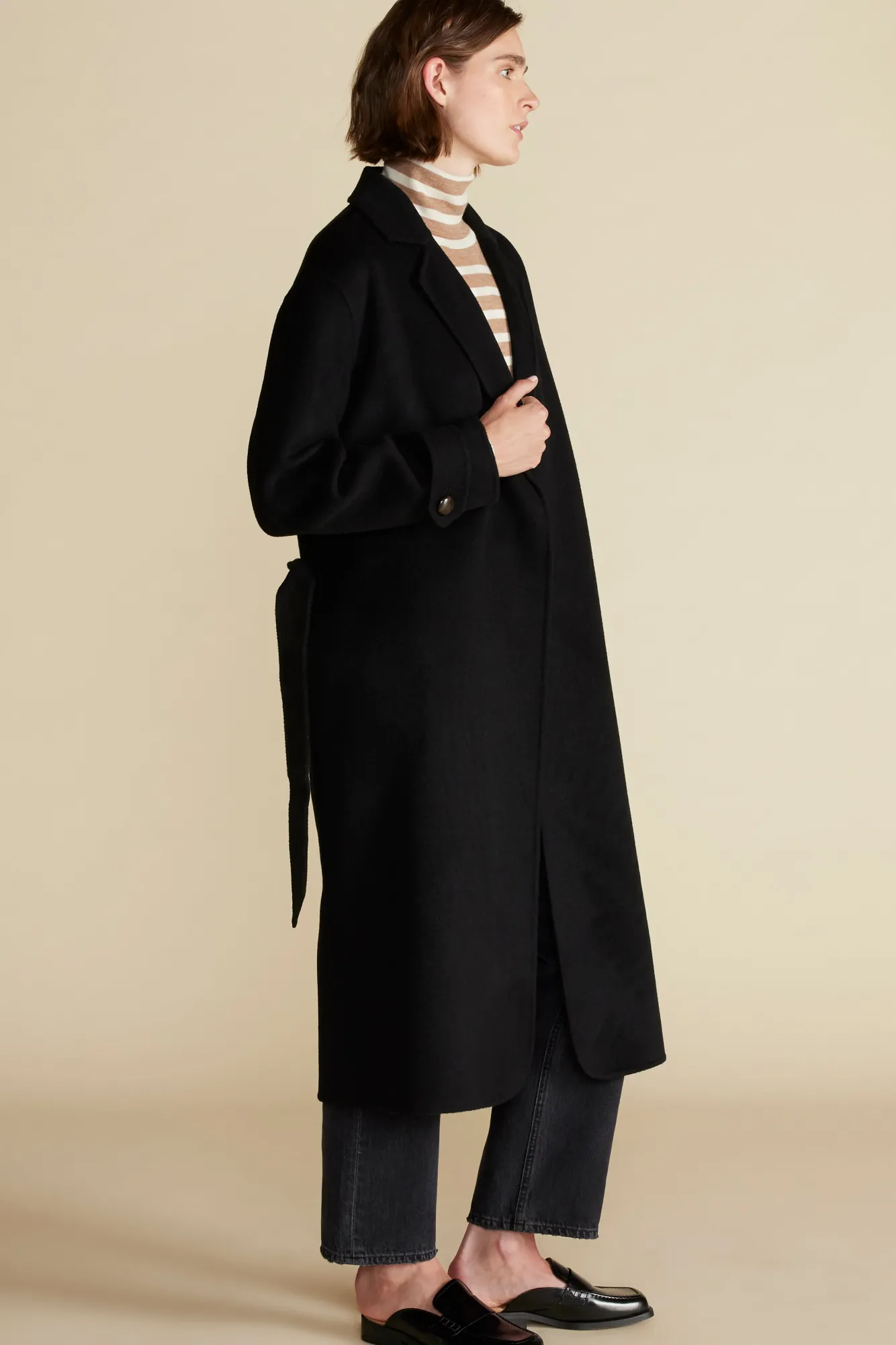 Amour Vert Lya Felted Wool Coat- Jackets & Outerwear