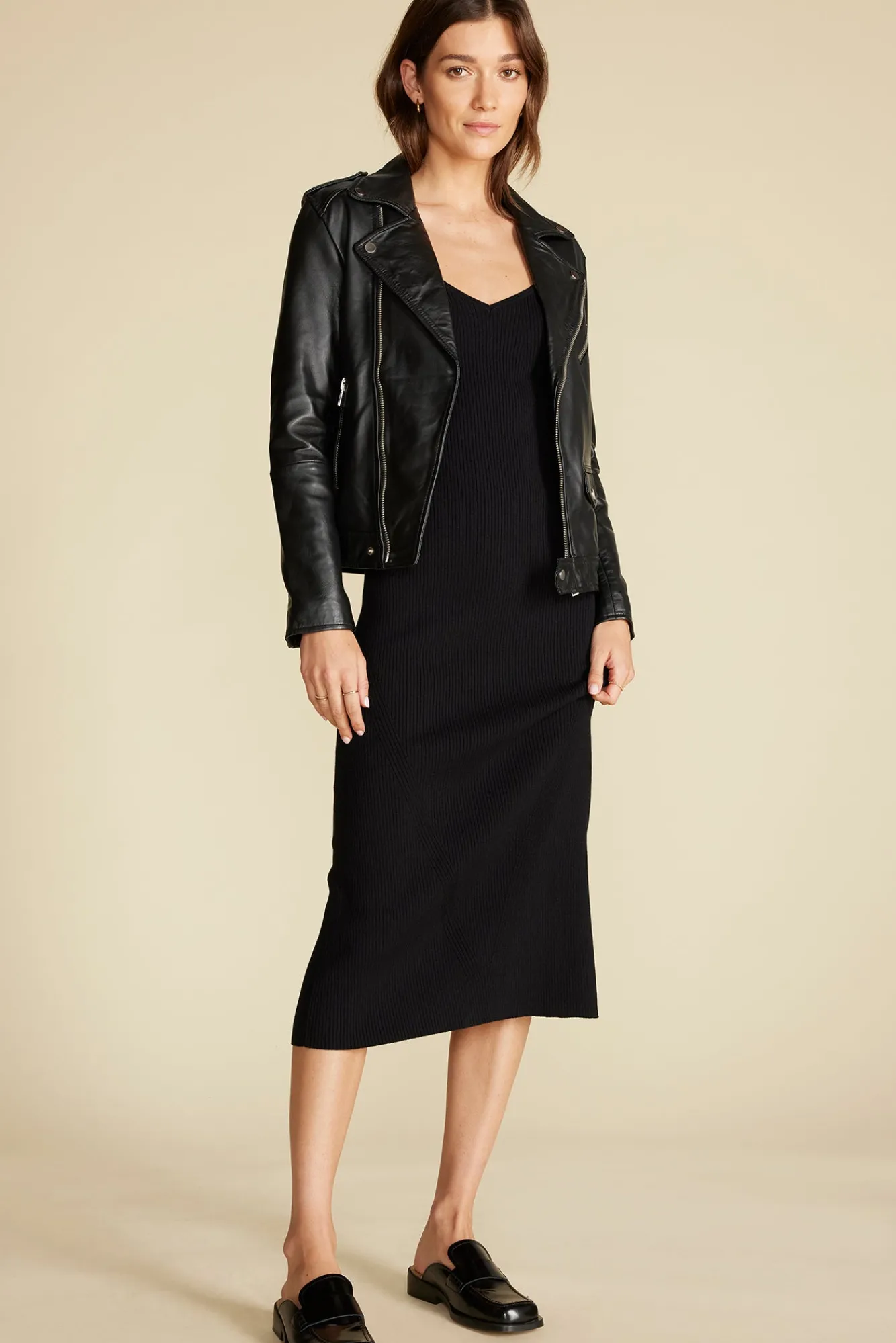 Amour Vert Maelle Square Neck Sweater Dress- Dresses|Clearance