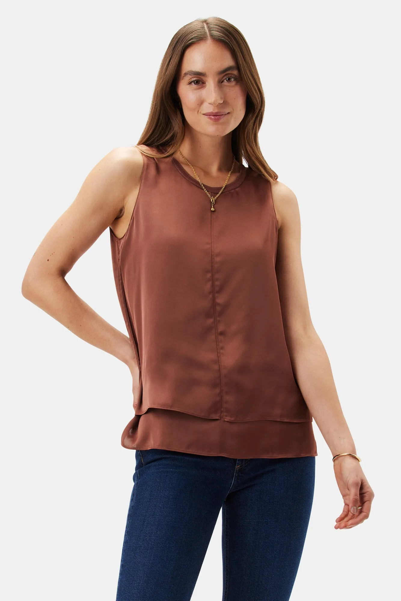 Amour Vert Zola Doubled Tank- Tops|Clearance