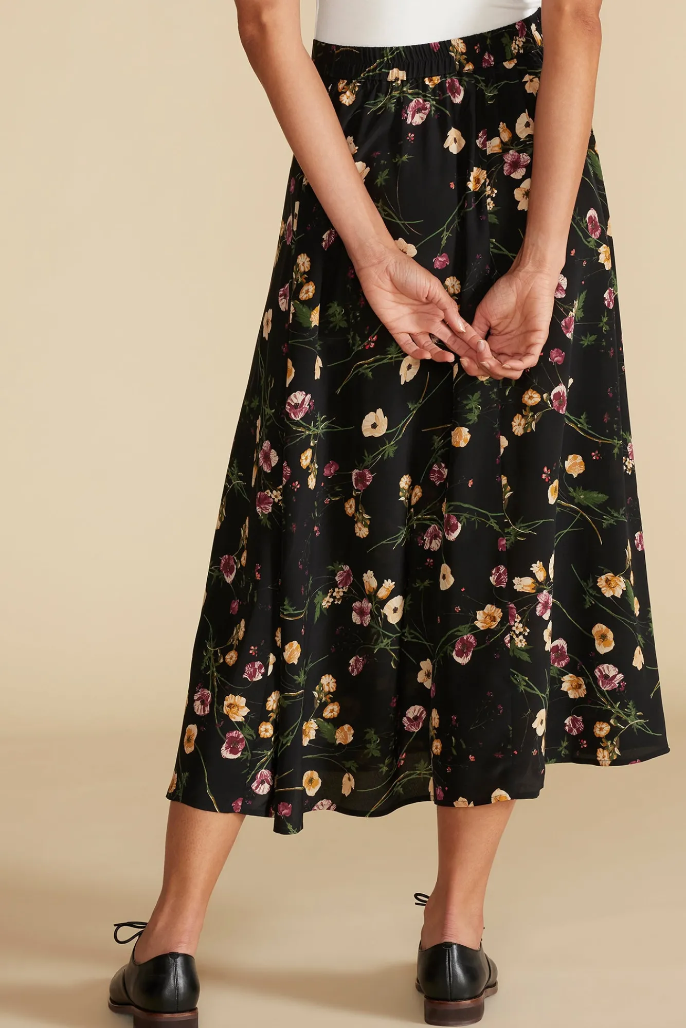 Amour Vert Blaze Washable Silk Skirt- Skirts