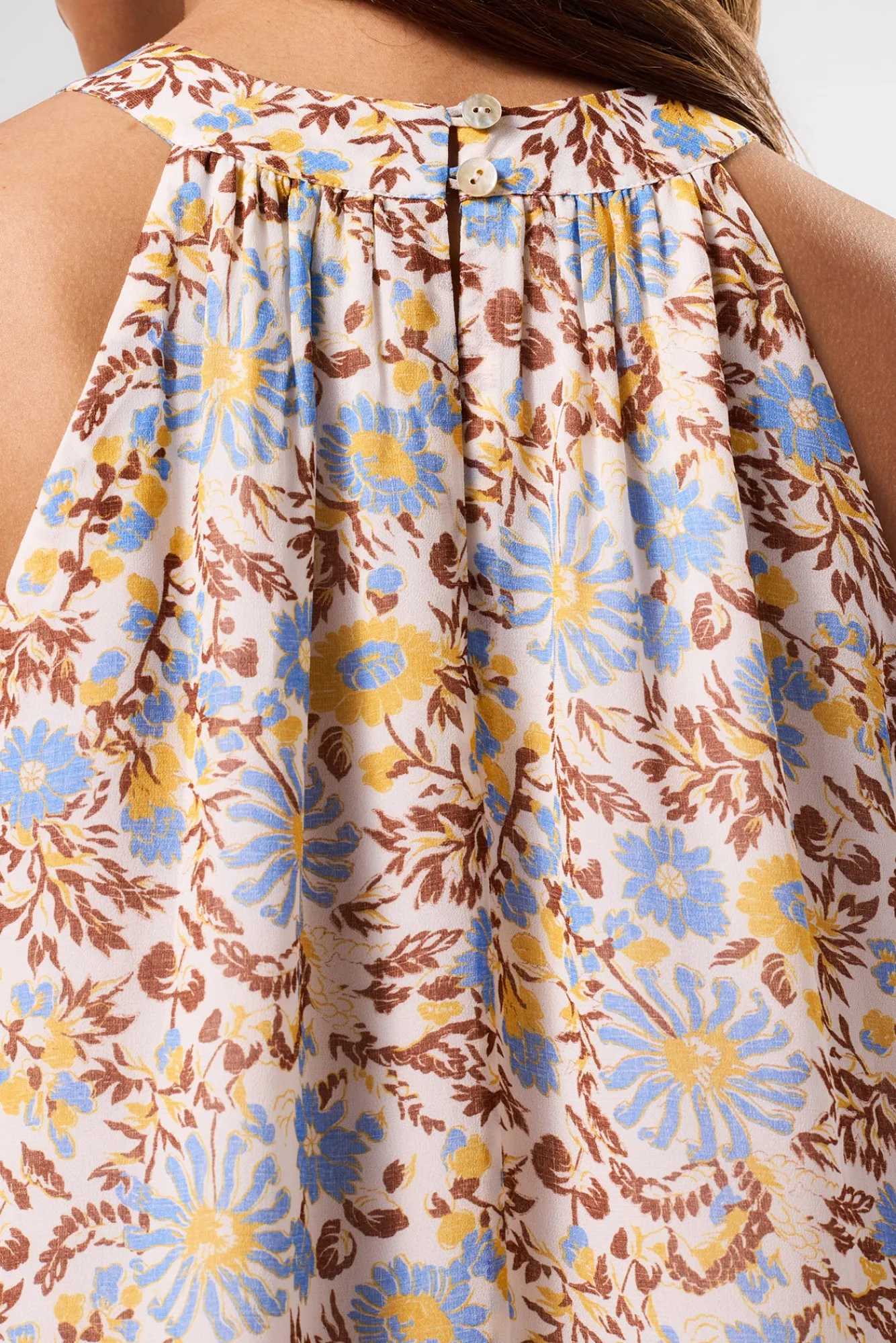 Amour Vert Peggy Halter Top- Tops|Clearance