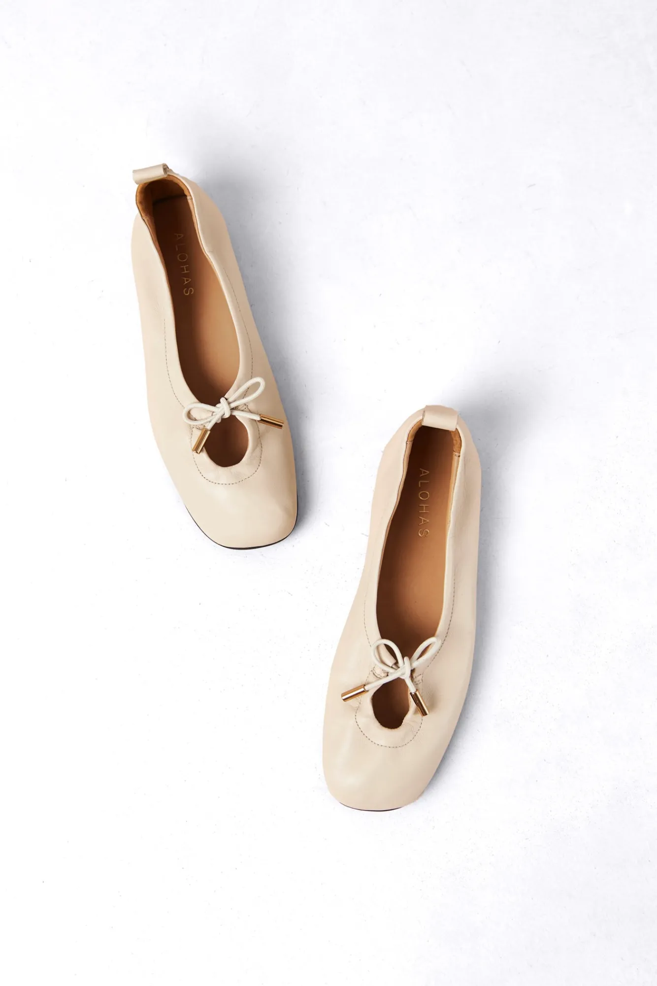 Amour Vert Alohas Rosalind Leather Ballet Flat- Shoes