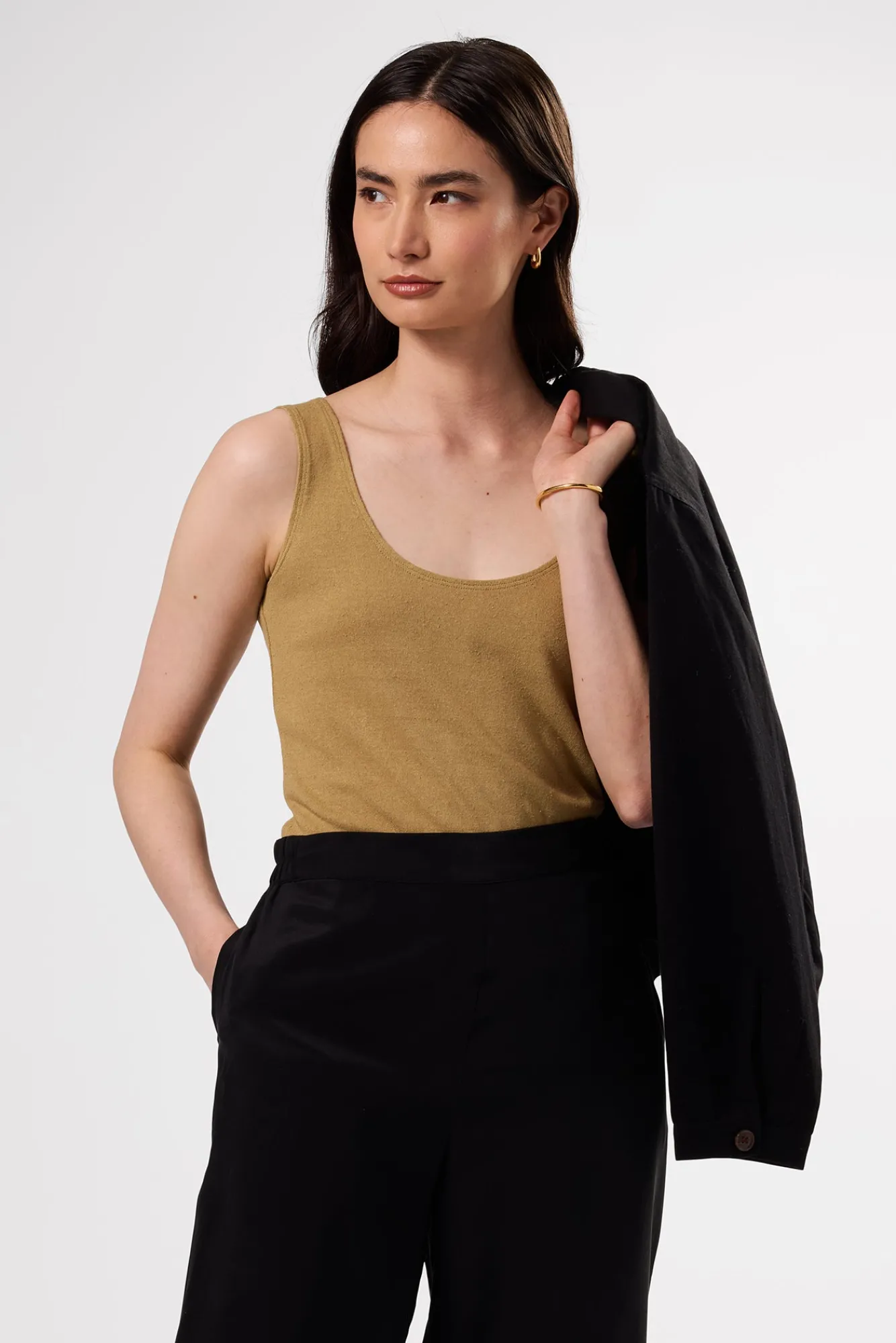 Amour Vert Clarisse Silk Knit Tank- Tops|Clearance