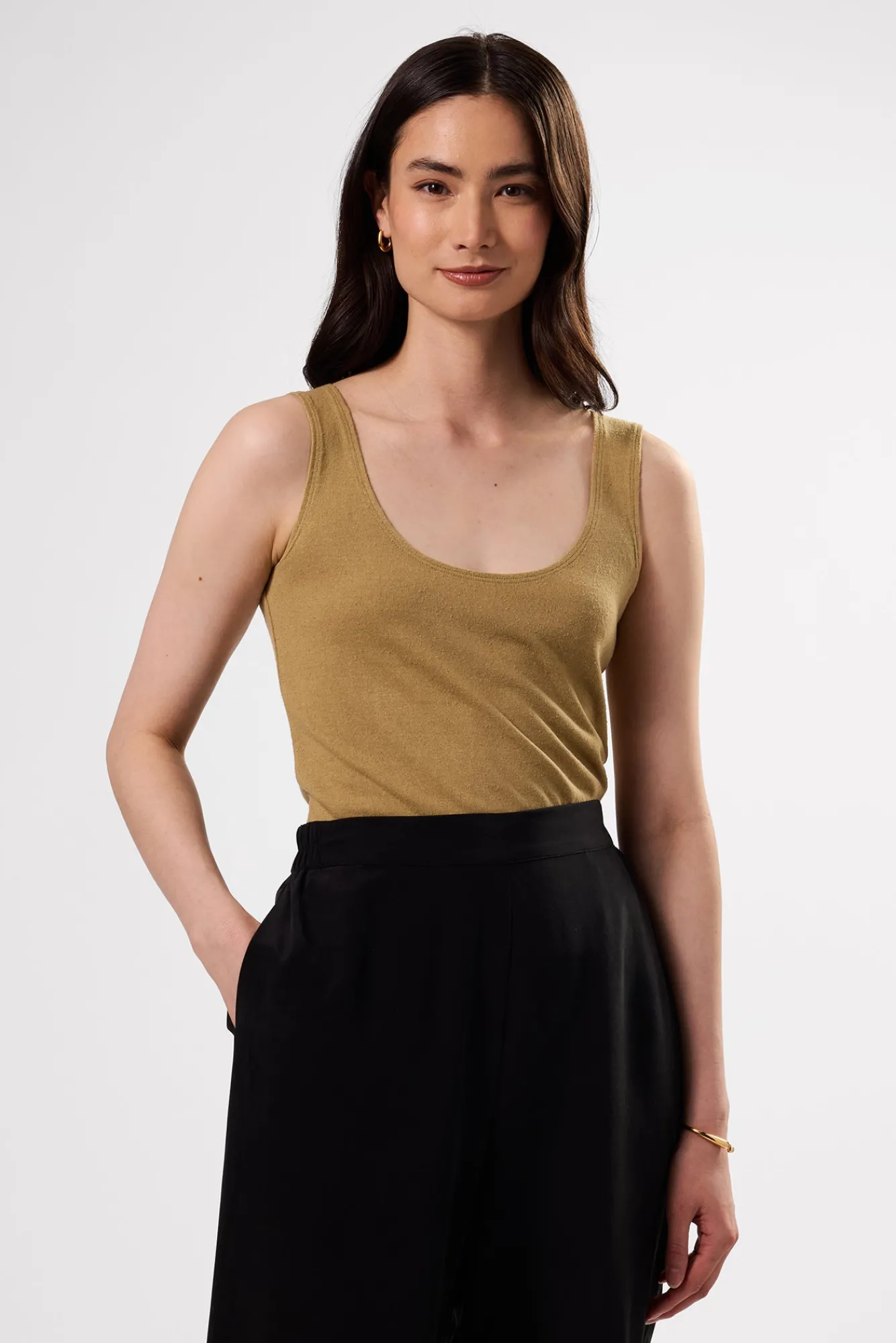 Amour Vert Clarisse Silk Knit Tank- Tops|Clearance
