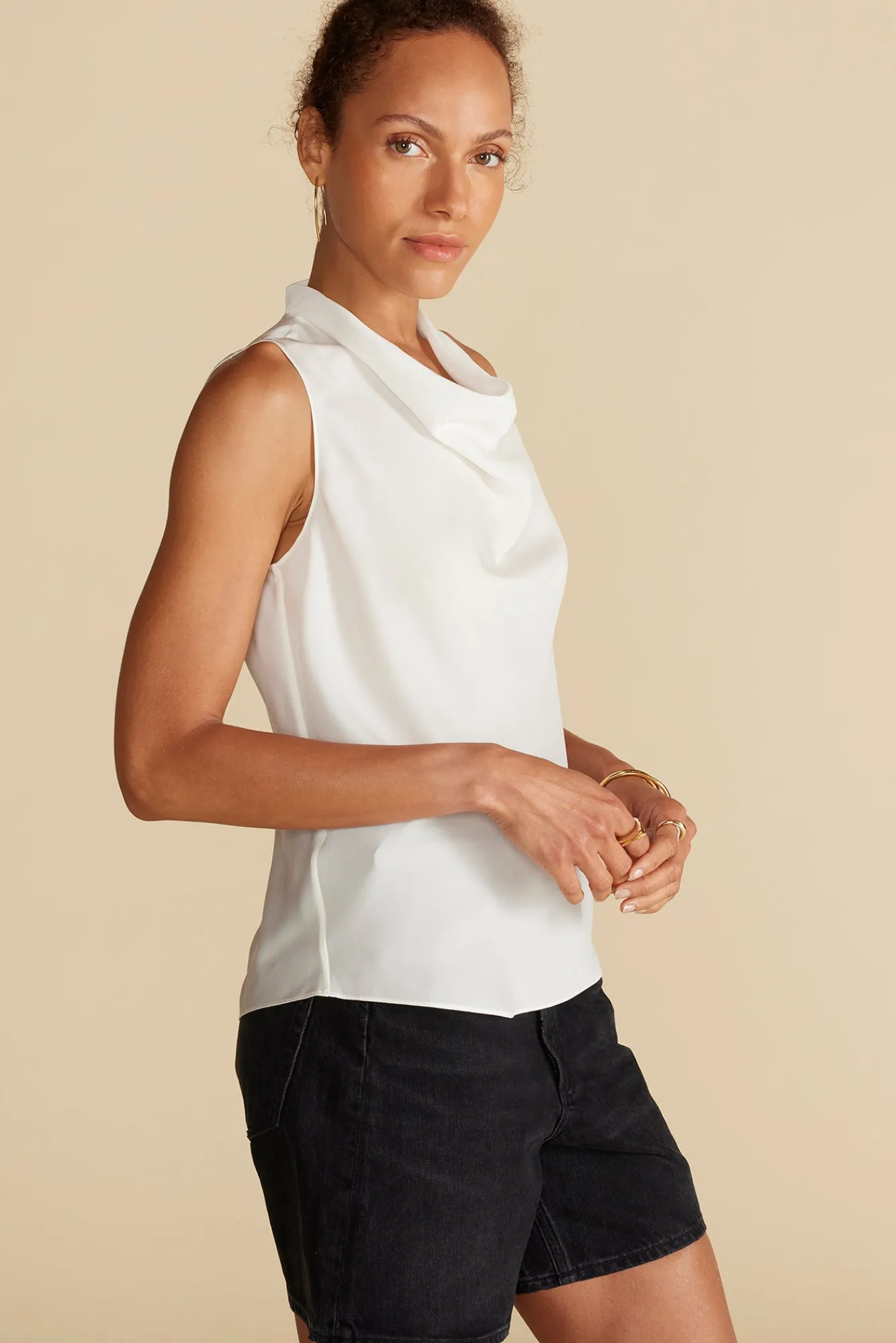 Amour Vert Ann Draped Tank- Tops