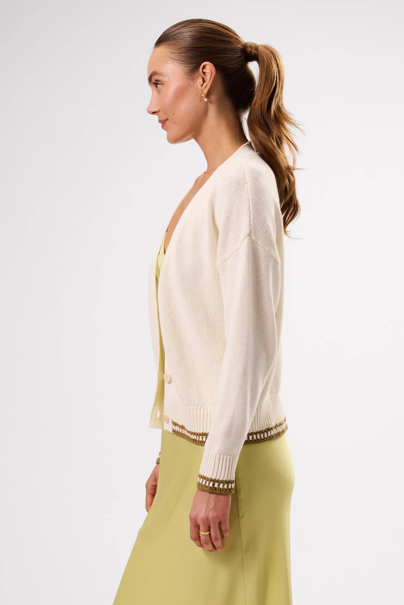 Amour Vert Texture Cardigan- Sweaters & Cardigans|Clearance