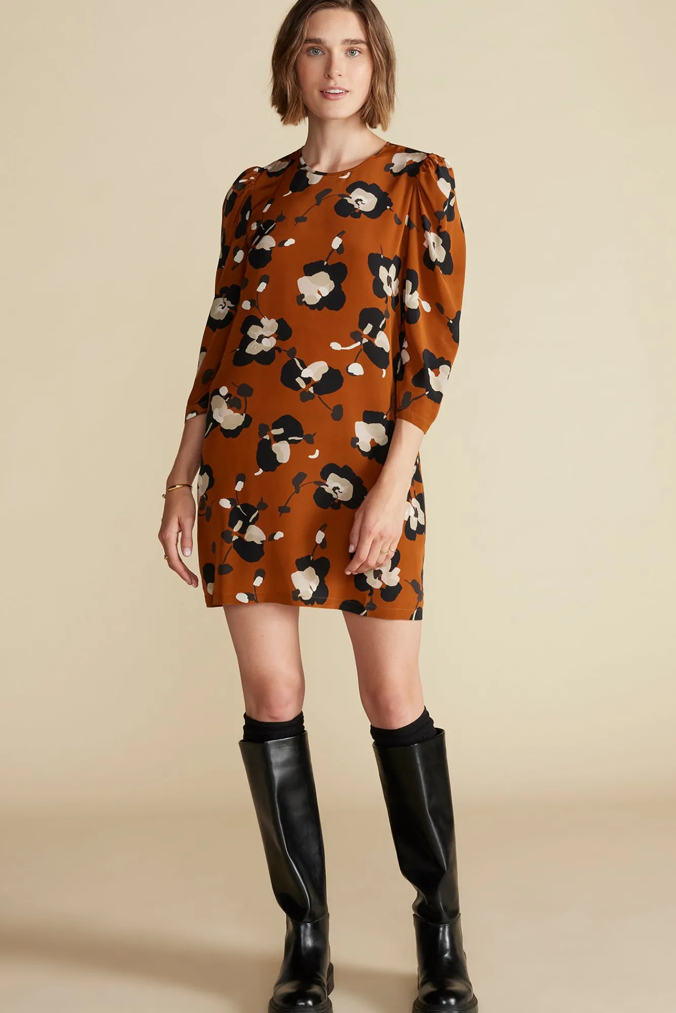 Amour Vert Darla Washable Silk Dress- Dresses