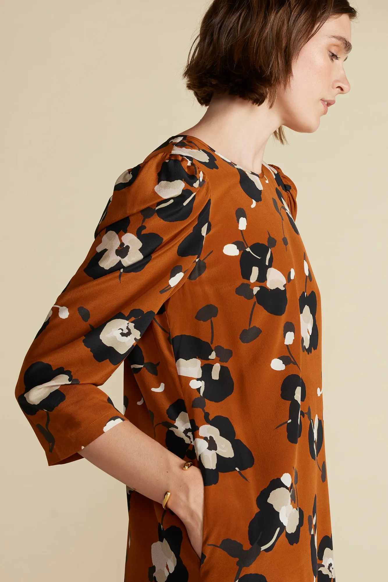 Amour Vert Darla Washable Silk Dress- Dresses