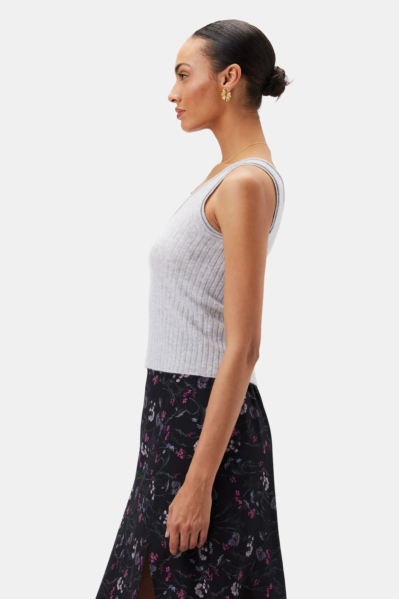 Amour Vert Nora Cashmere Tank- Tops|Clearance