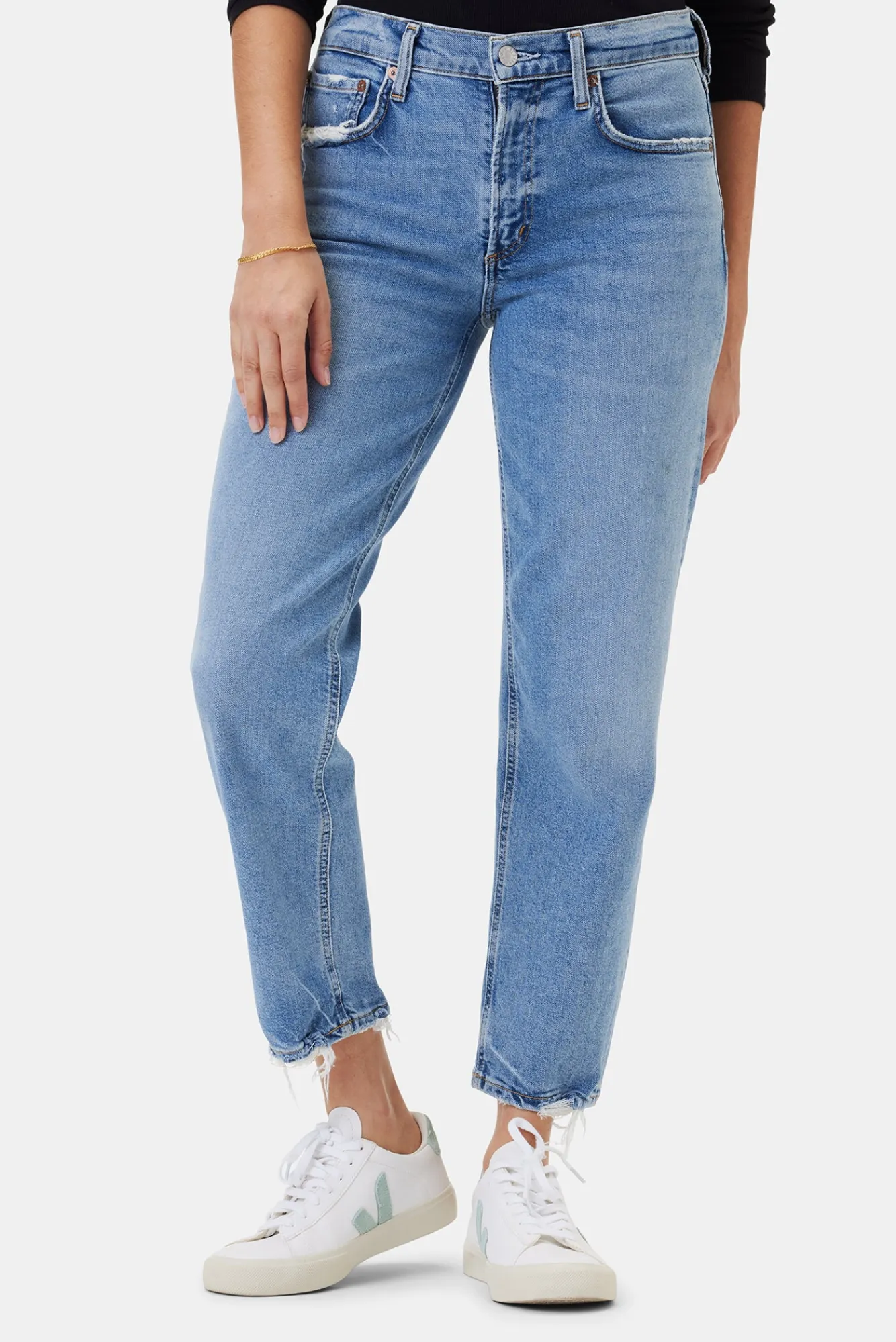 Amour Vert AGOLDE Kye Mid Rise Straight Crop Jean- Denim|Pants