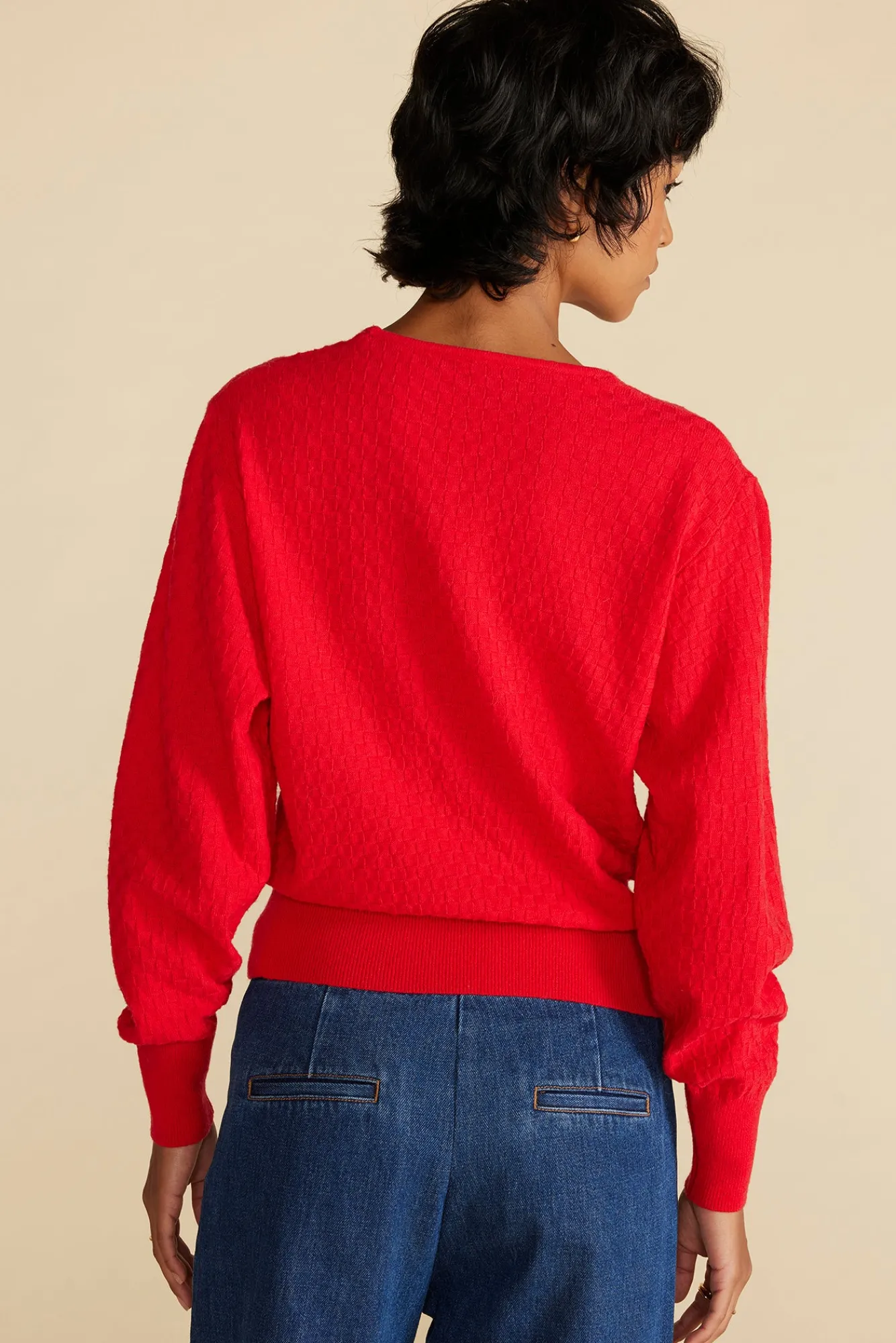 Amour Vert Daphne Novelty Stitch Sweater- Sweaters & Cardigans