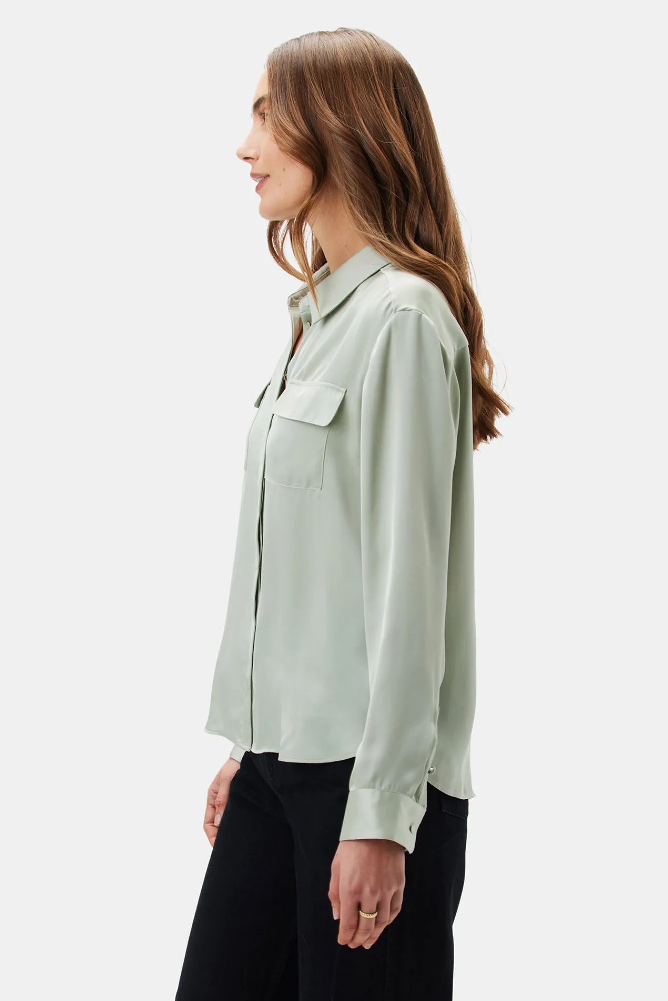 Amour Vert Bixby Pocket Blouse- Blouses & Shirts|Tops