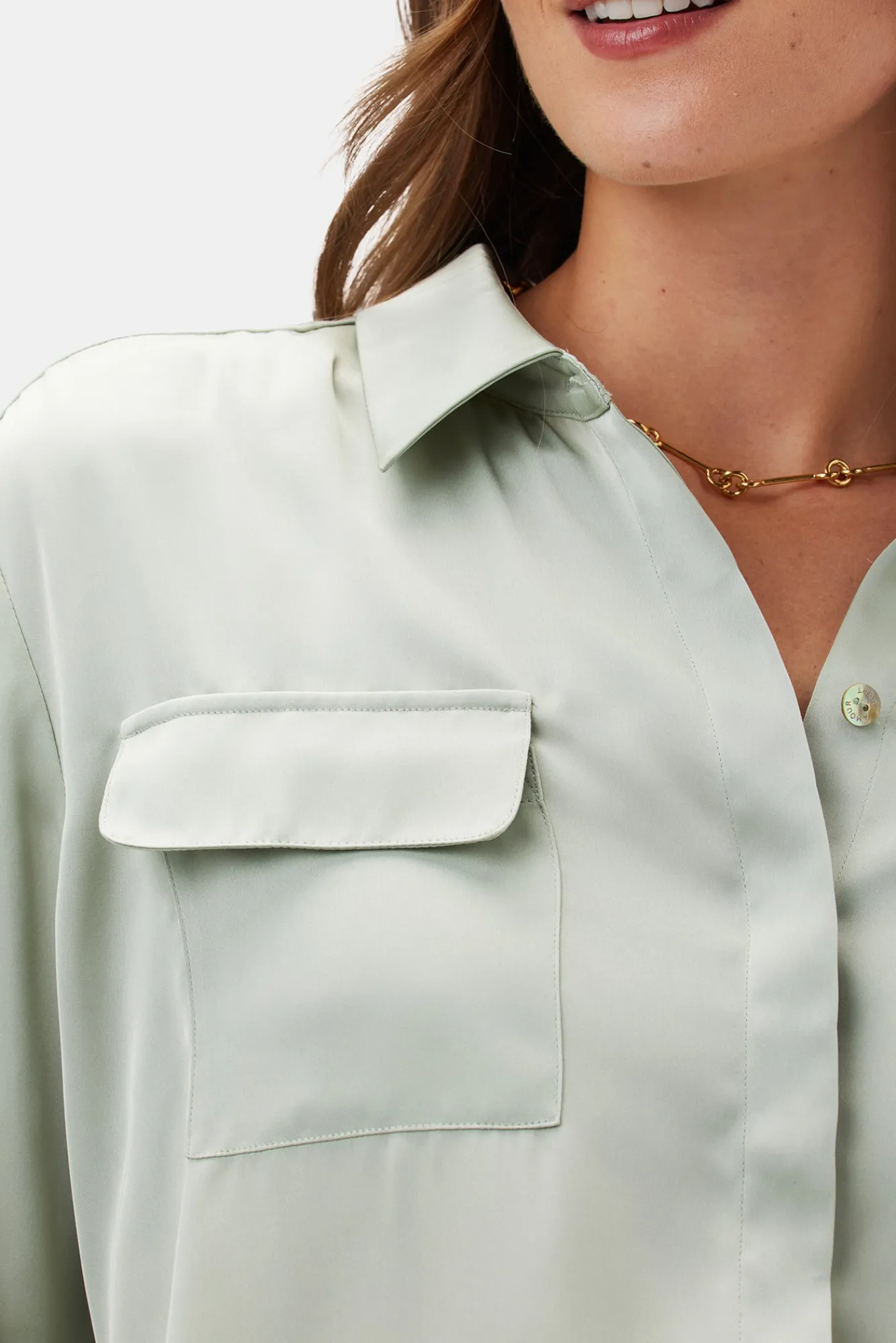 Amour Vert Bixby Pocket Blouse- Blouses & Shirts|Tops