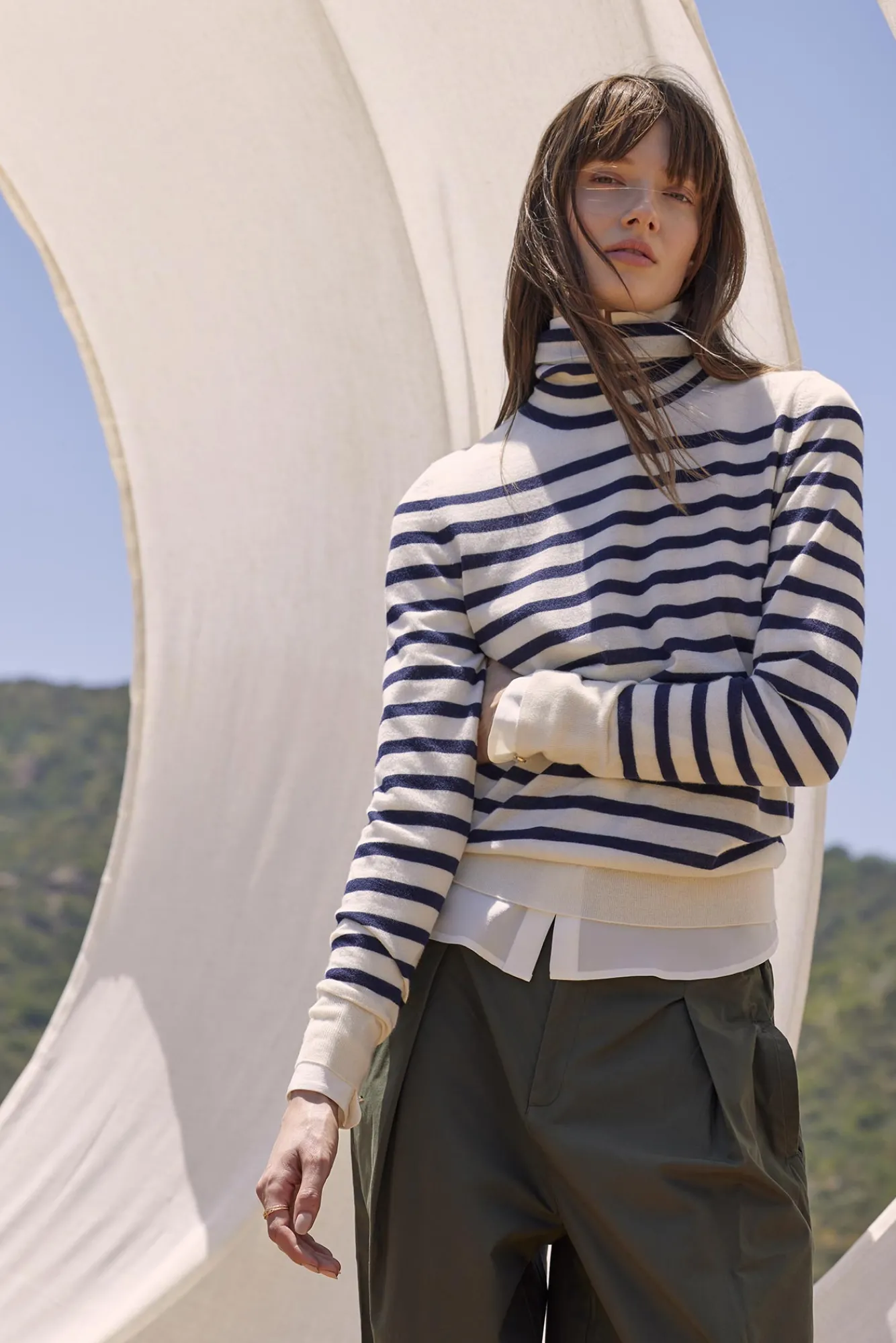 Amour Vert Carrie Turtleneck Cashmere Sweater- Sweaters & Cardigans|Clearance