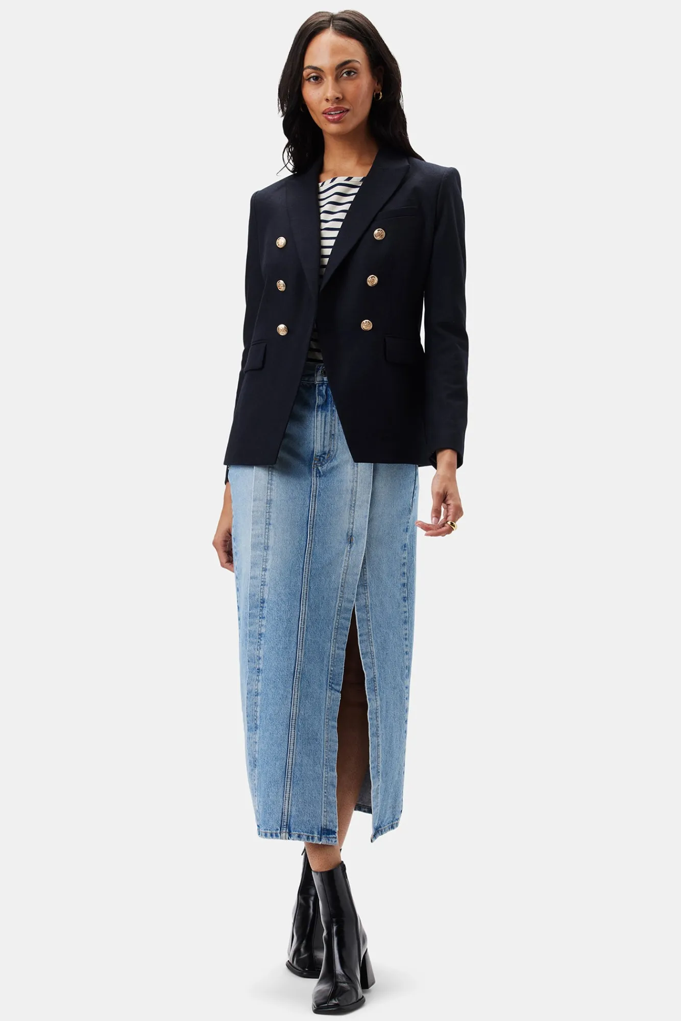 Amour Vert ETICA Ingrid Split Skirt- Skirts|Denim