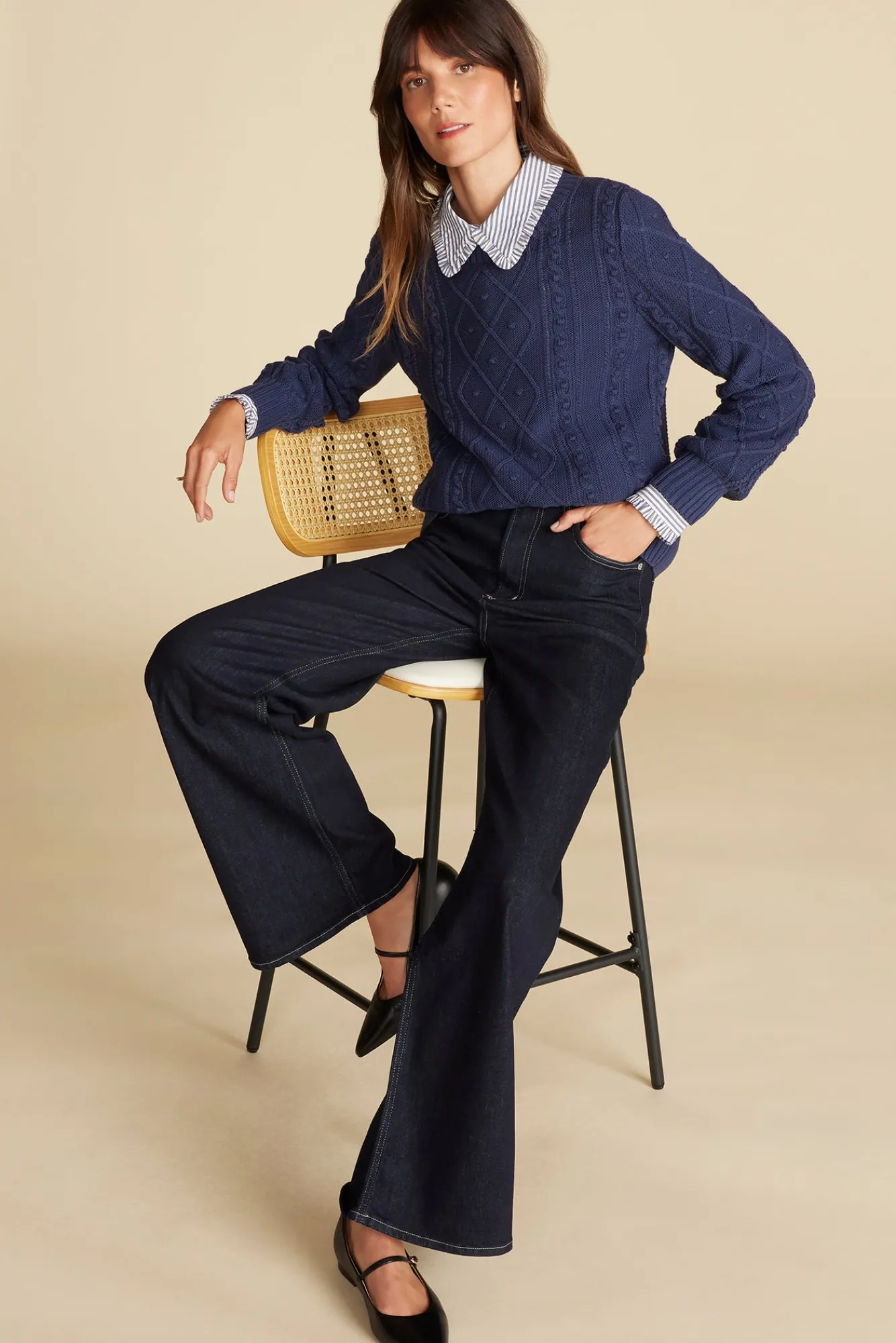 Amour Vert Faedra Organic Cotton Sweater- Sweaters & Cardigans